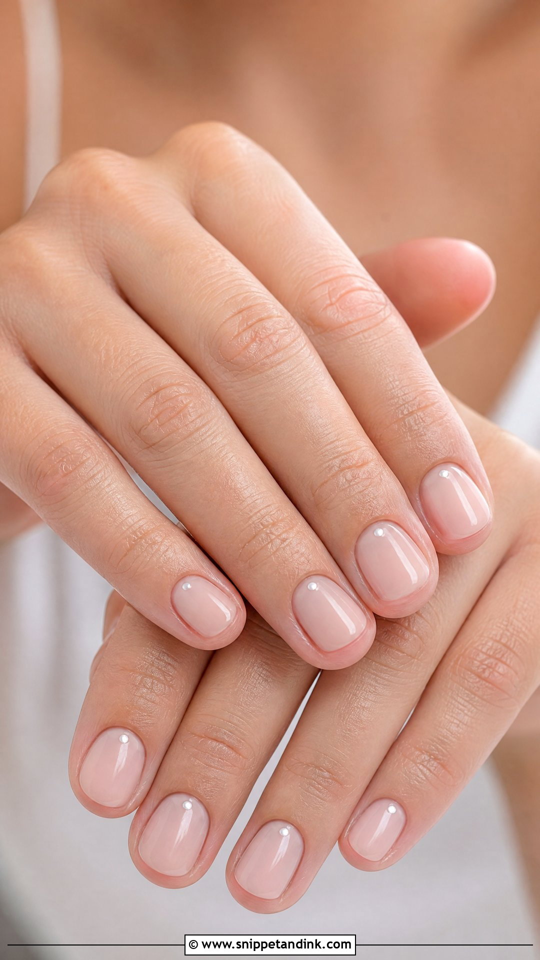 Minimal Short Bridal Nails - Snippet and Ink - 25 Short Bridal Nails