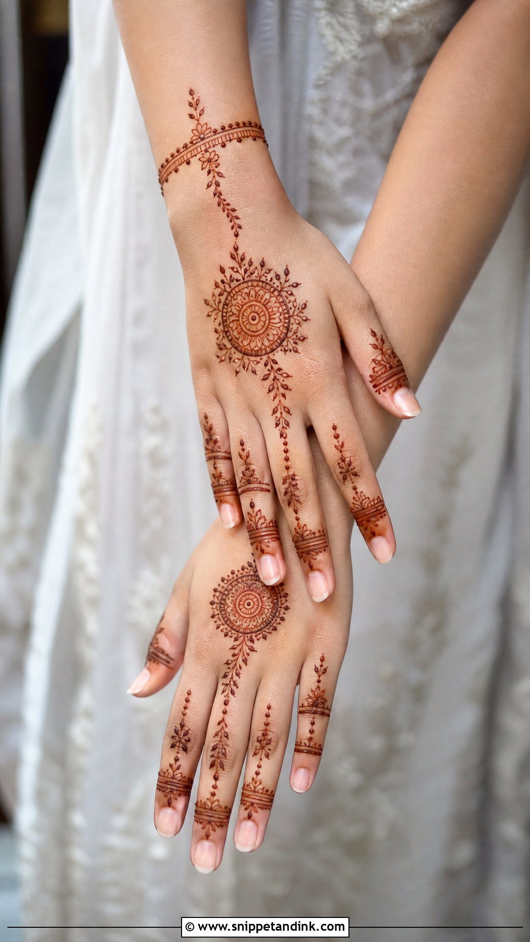 Minimal Sister Wedding Mehndi Design - Snippet and Ink - 25 Sister Wedding Mehndi Design Ideas