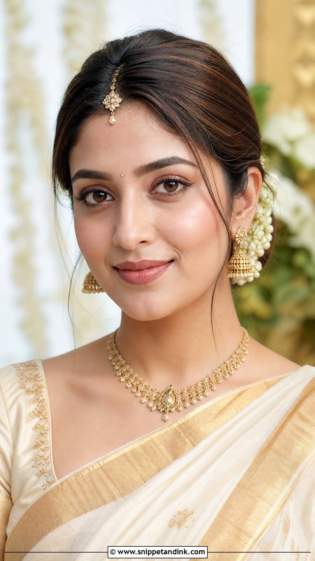 Minimal South Indian Bridal Makeup - Snippet and Ink - 20 Traditional South Indian Bridal Makeup Ideas