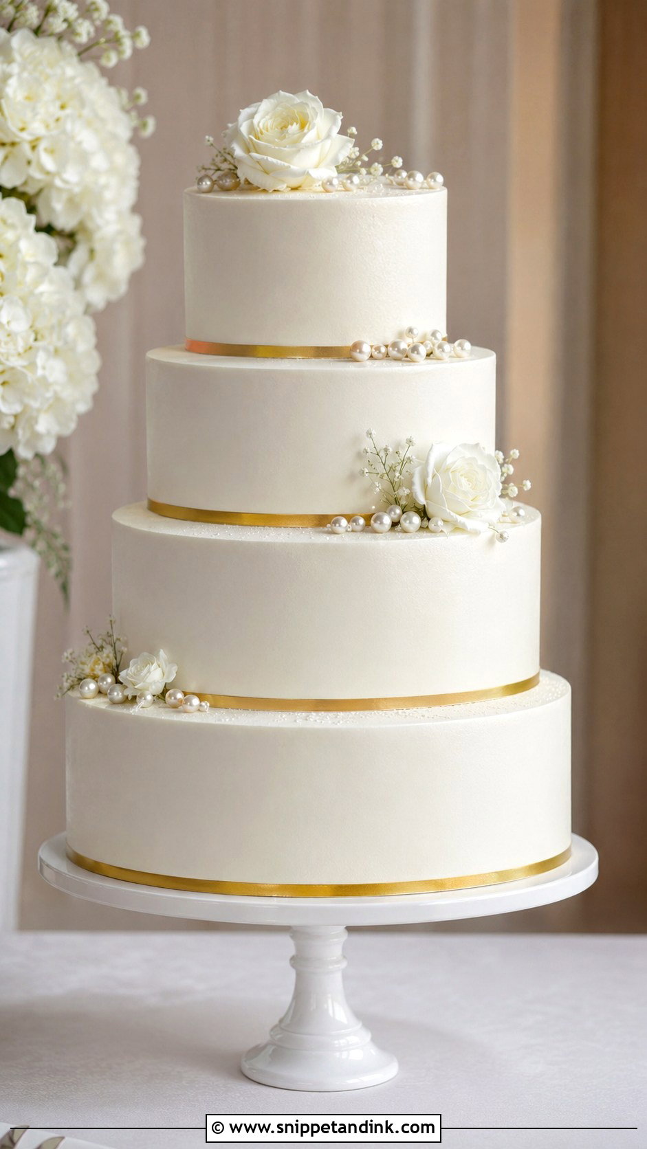 Minimal Sparkle Wedding Cake - Snippet and Ink - 30 Sparkle Wedding Cake Ideas