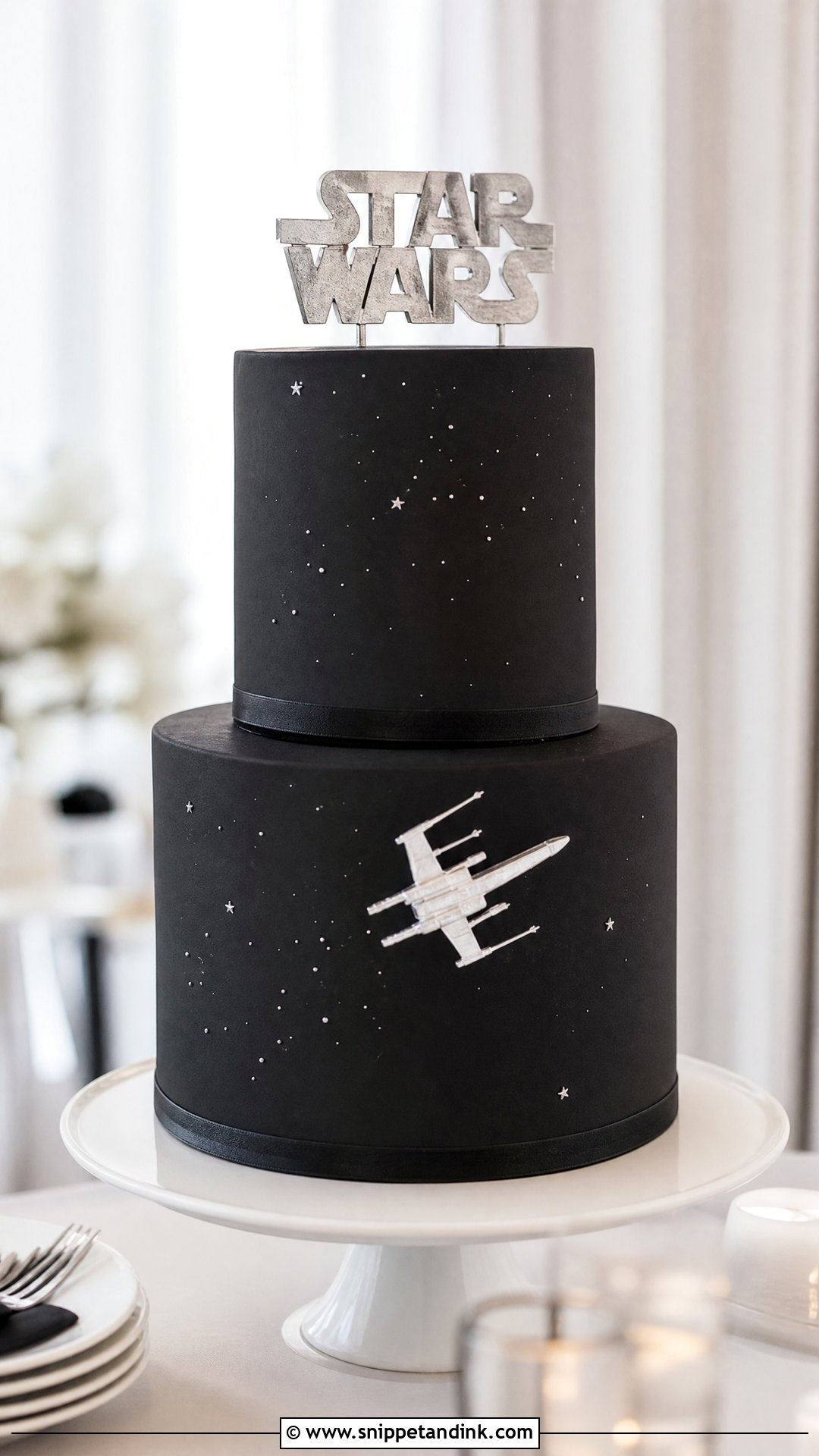 Minimal Star Wars Groom Cake - Snippet and Ink - 25 Star Wars Groom Cake Ideas