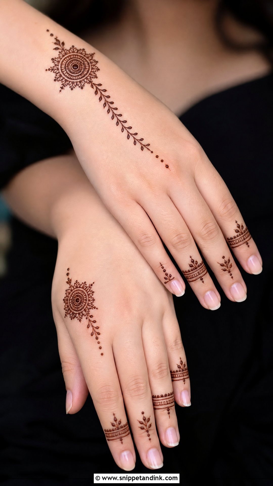 Minimal Tattoo Mehndi Design - Snippet and Ink - 30 Unique Tattoo Mehndi Designs
