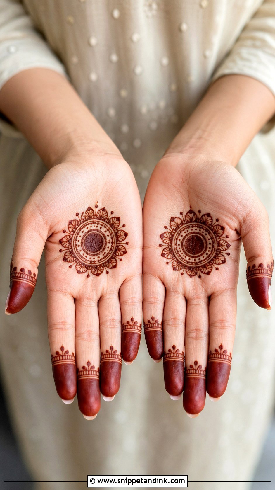 Minimal Tikki Mehndi Design - Snippet and Ink - 35 Minimal Mehndi Designs