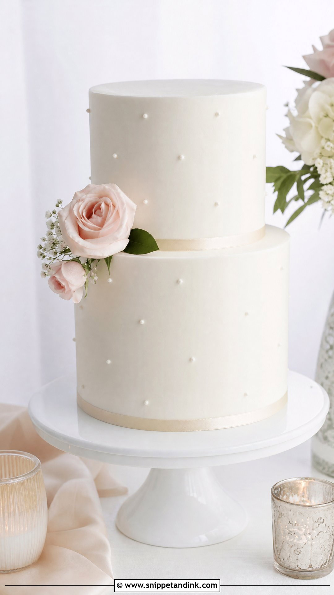 Minimal Wedding Cake - Snippet and Ink - 25 Lady Cake Ideas for Wedding