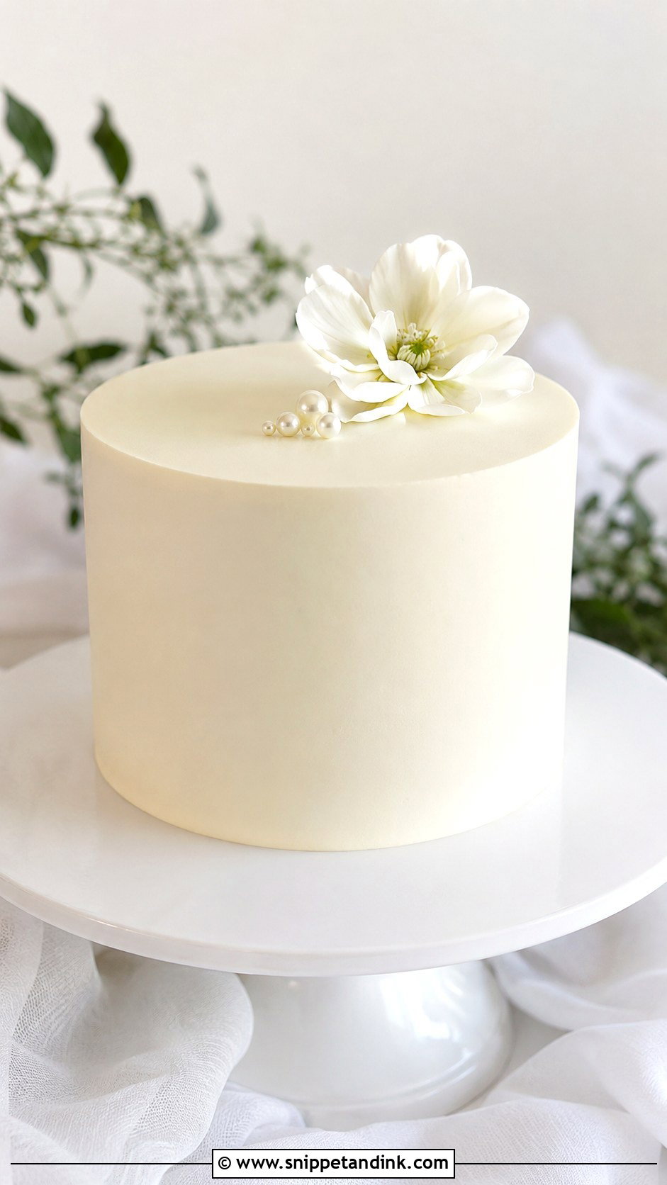 Minimal Wedding Cake Top - Snippet and Ink - 25 Wedding Cake Tops