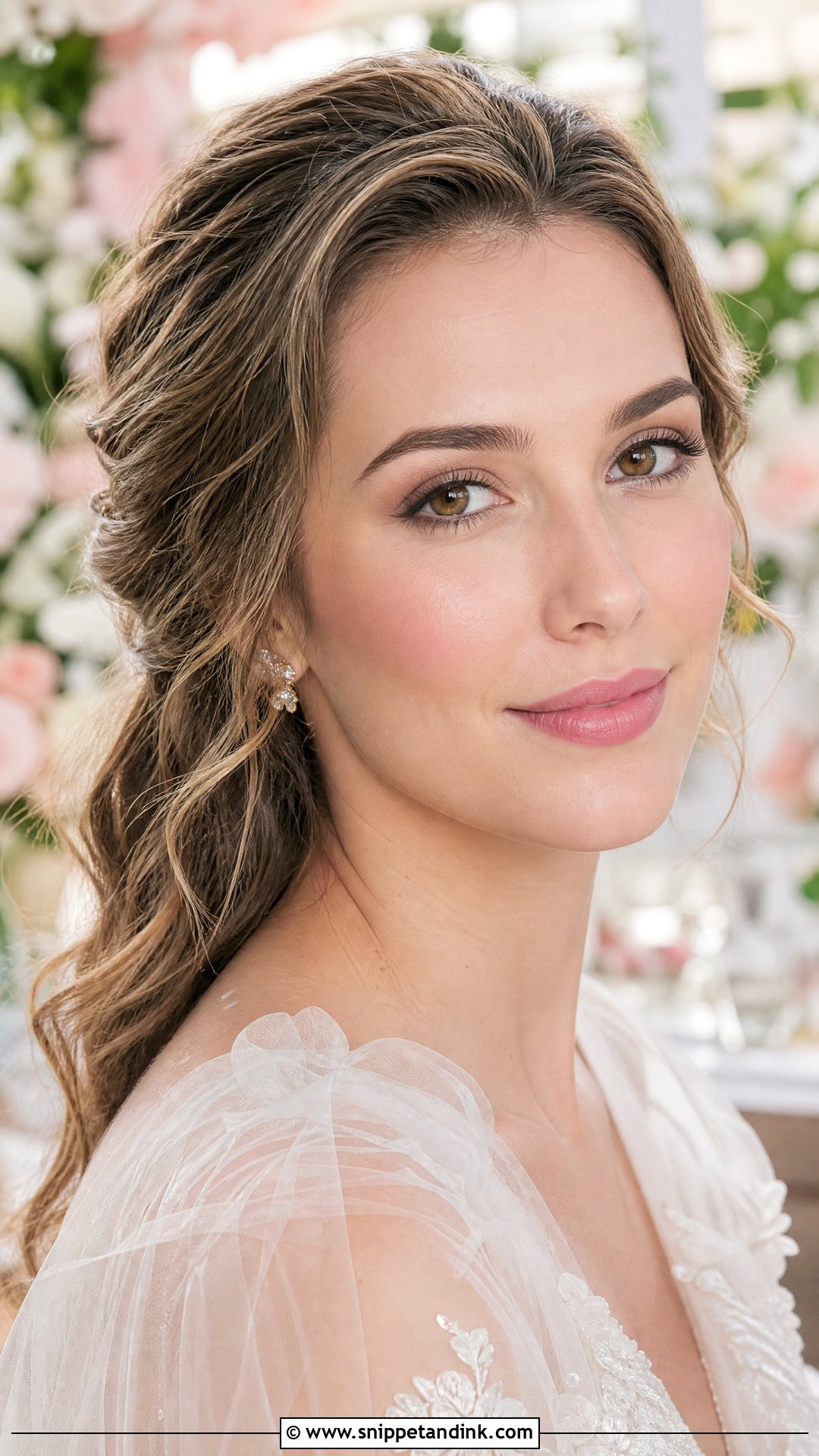 Minimal Wedding Makeup With Pink Lip - Snippet and Ink - 25 Minimal Wedding Makeup Ideas