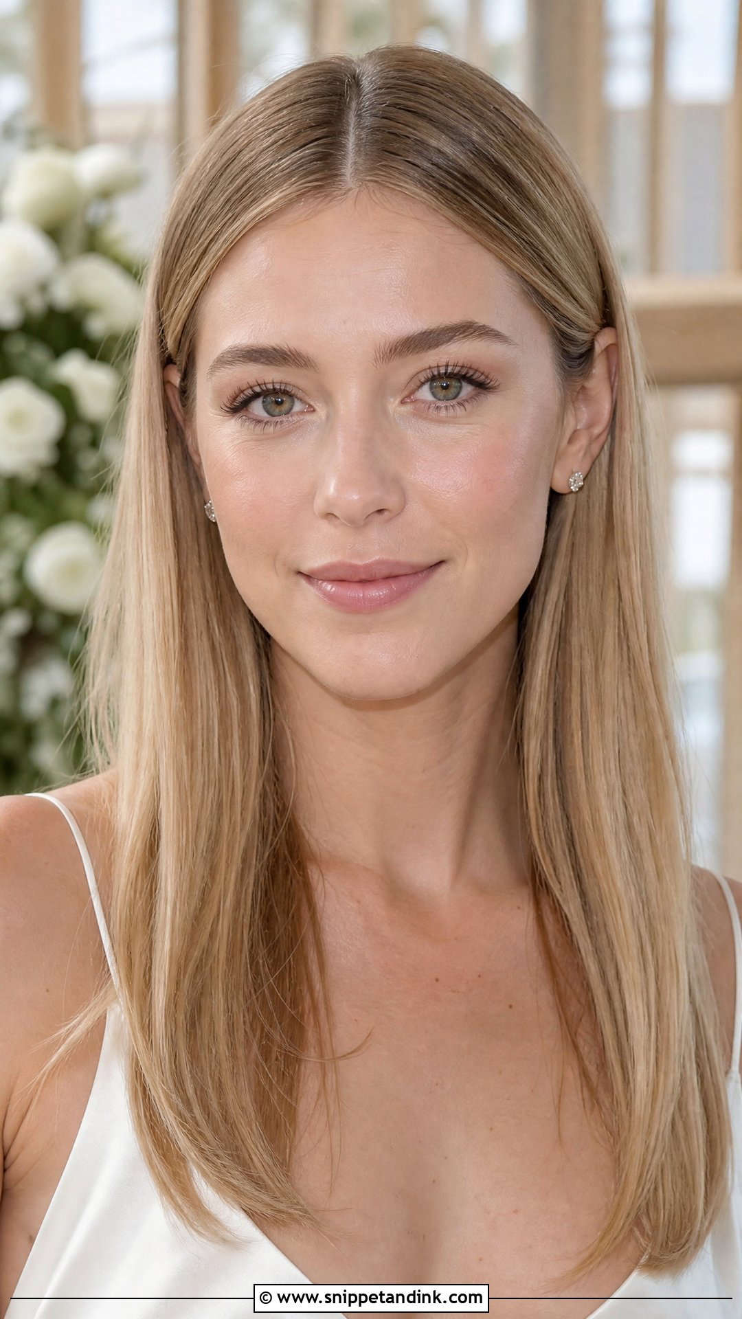 Minimal Wedding Makeup With Straight Hair - Snippet and Ink - 20 Wedding Makeup and Hair Ideas