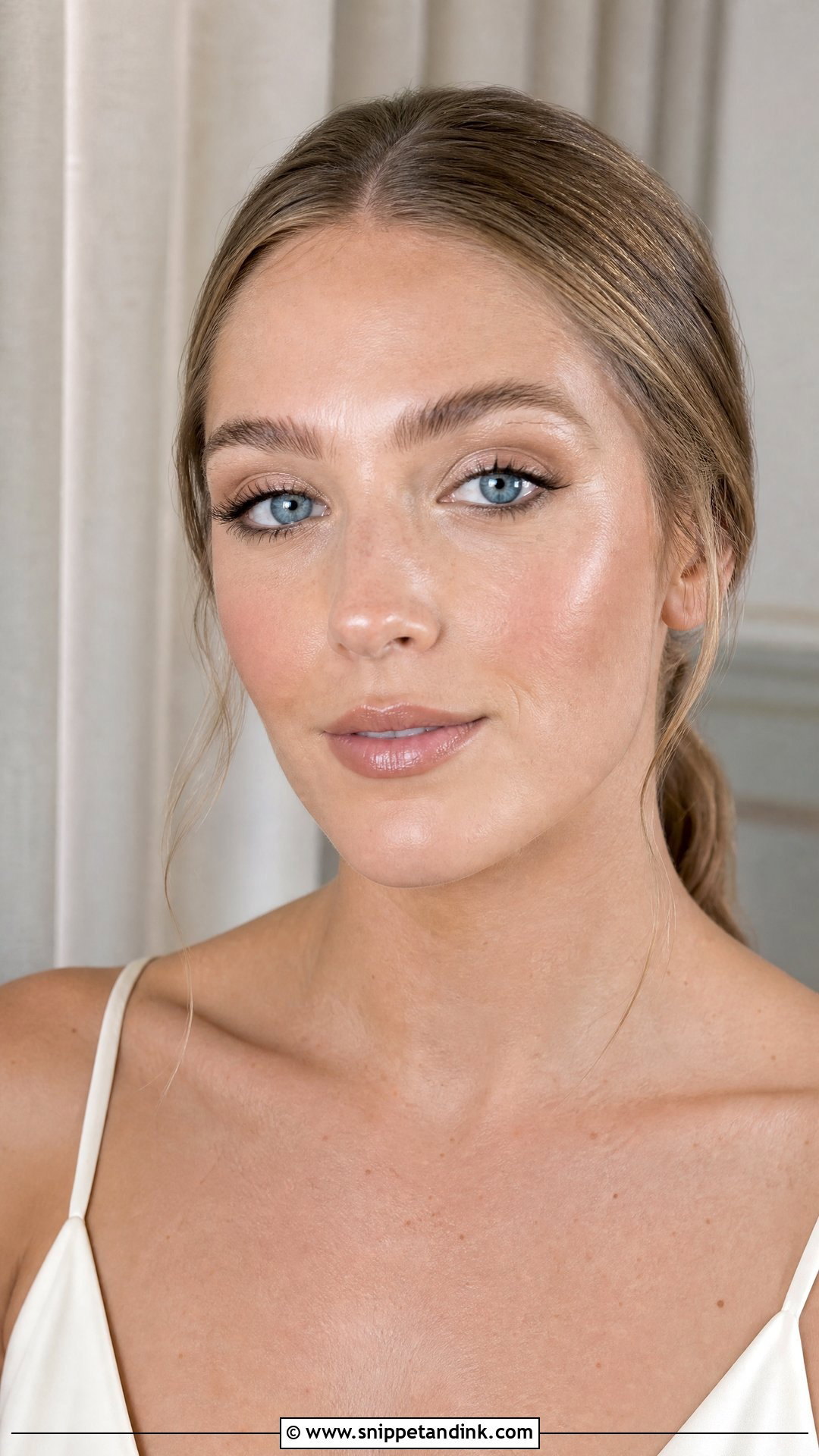 Minimal Wedding Makeup for Blue Eyes - Snippet and Ink - 20 Glowy Wedding Makeup for Blue Eyes