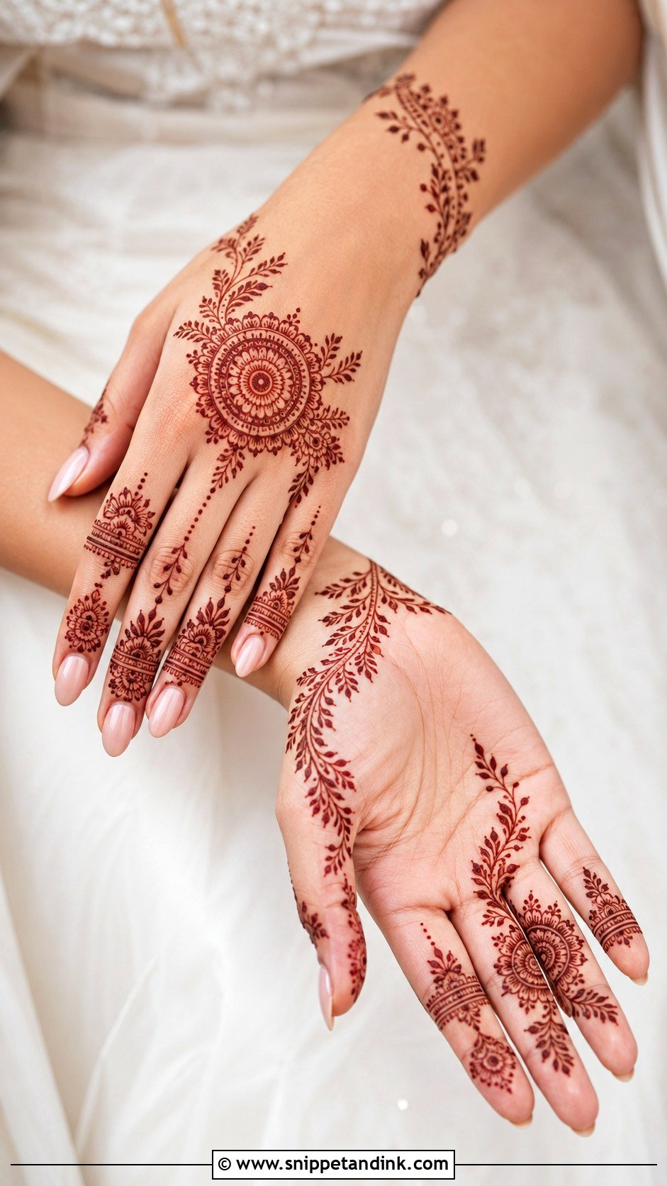 Minimal Wedding Mehndi Design - Snippet and Ink - 35 Latest Wedding Mehndi Designs