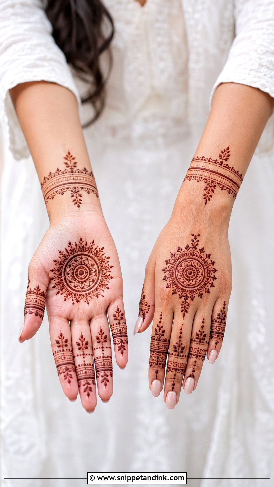 Minimal Wedding Mehndi Design - Snippet and Ink - 35 Wedding Mehndi Designs