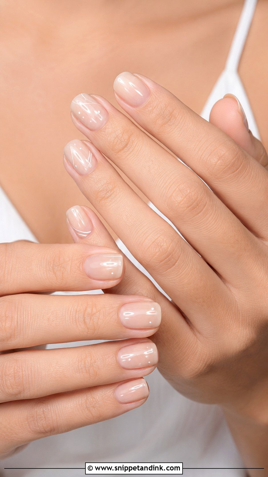 Minimal Wedding Nail Art - Snippet and Ink - 20 Wedding Nail Set Ideas