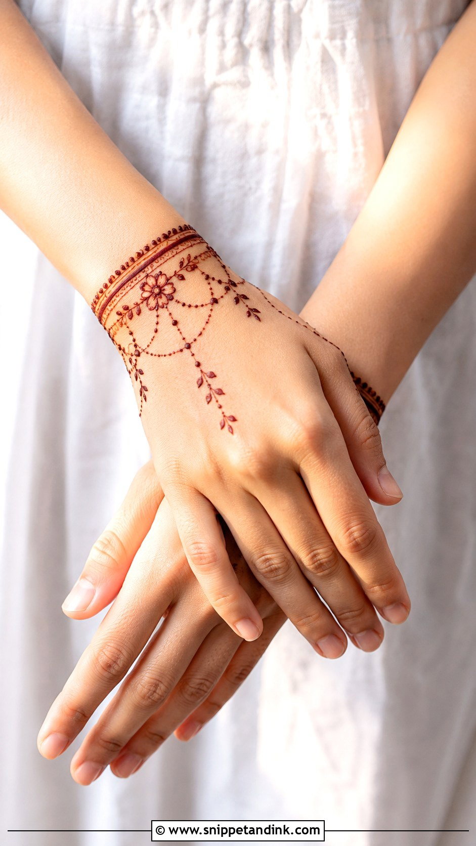 Minimal Wrist Mehndi Design - Snippet and Ink - 30 Minimalistic Mehndi Designs