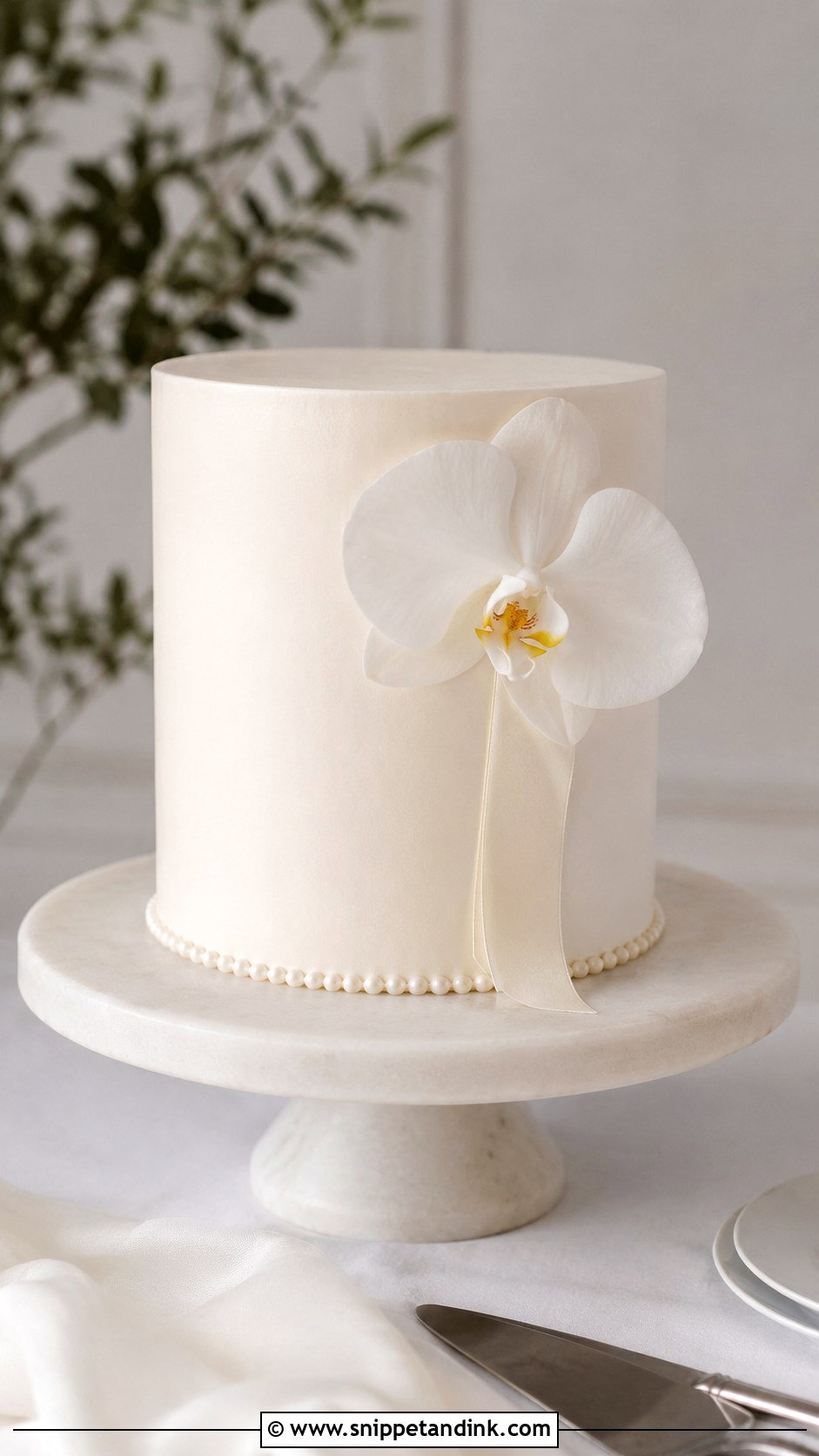 Minimalist 1 Tier Wedding Cake - Snippet and Ink - 20 1 Tier Wedding Cakes