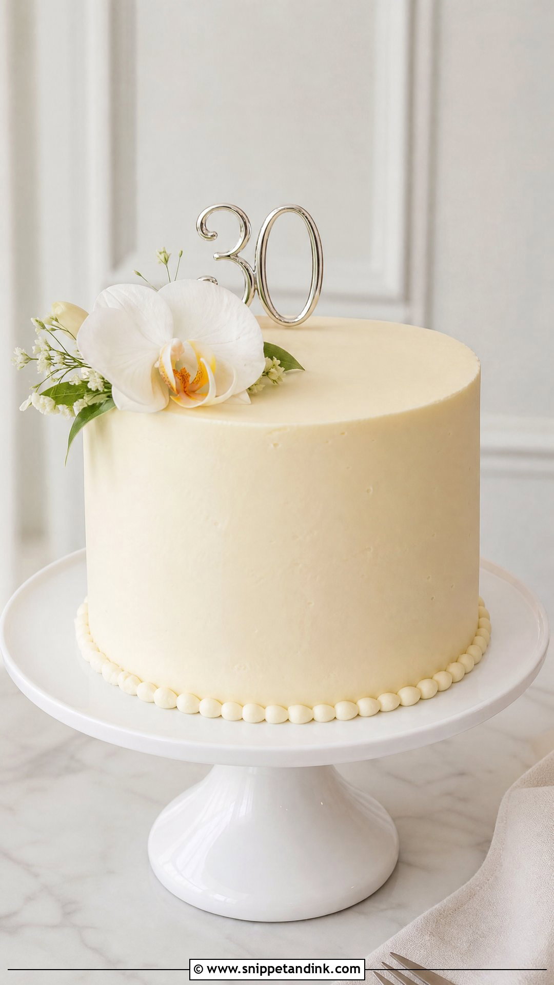 Minimalist 30th Anniversary Cake - Snippet and Ink - 25 30th Anniversary Cake Ideas