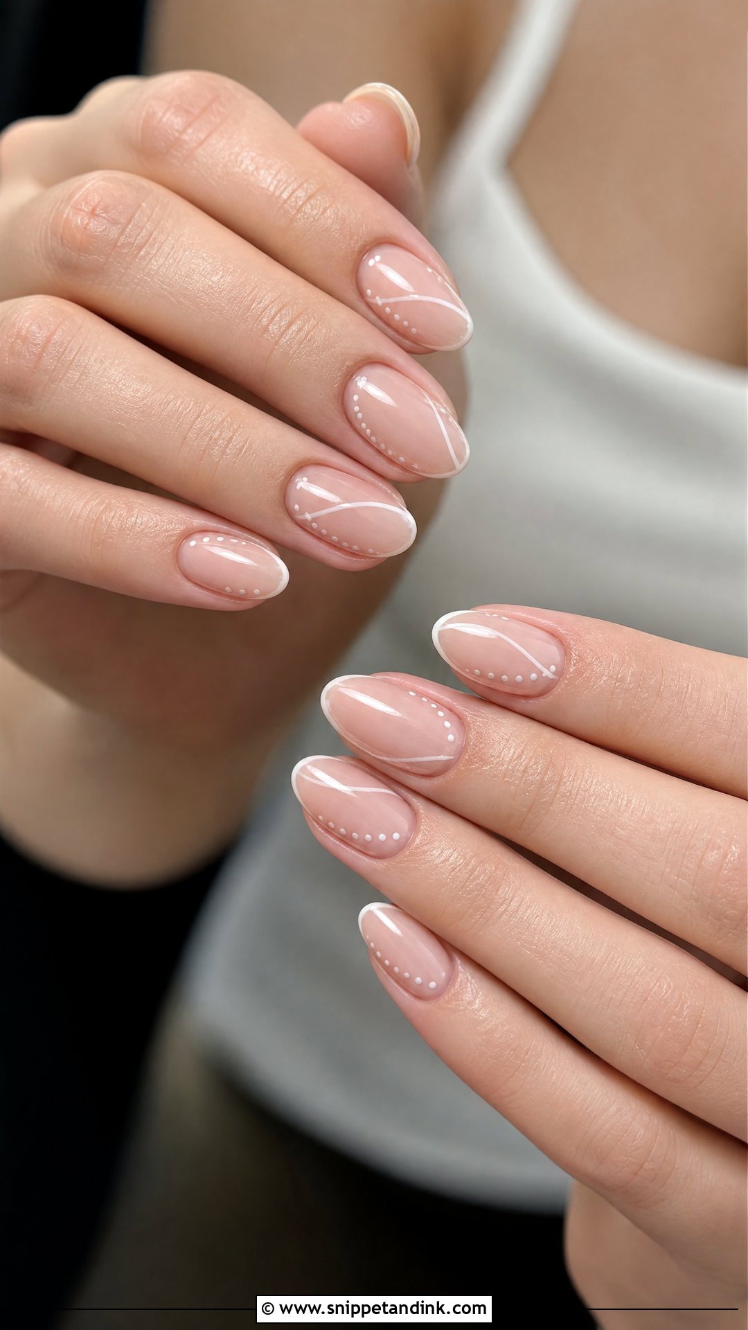 Minimalist Almond Wedding Nails - Snippet and Ink - 25 Almond Wedding Nails