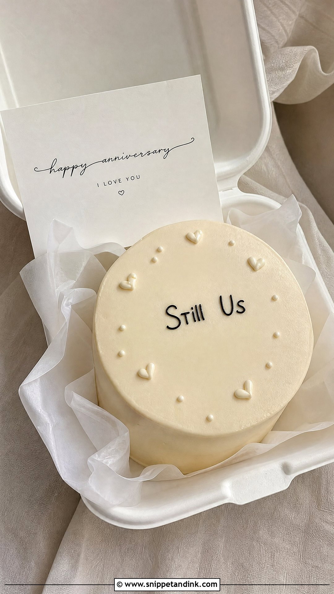 Minimalist Anniversary Bento Cake - Snippet and Ink - 30 Anniversary Bento Cake Ideas