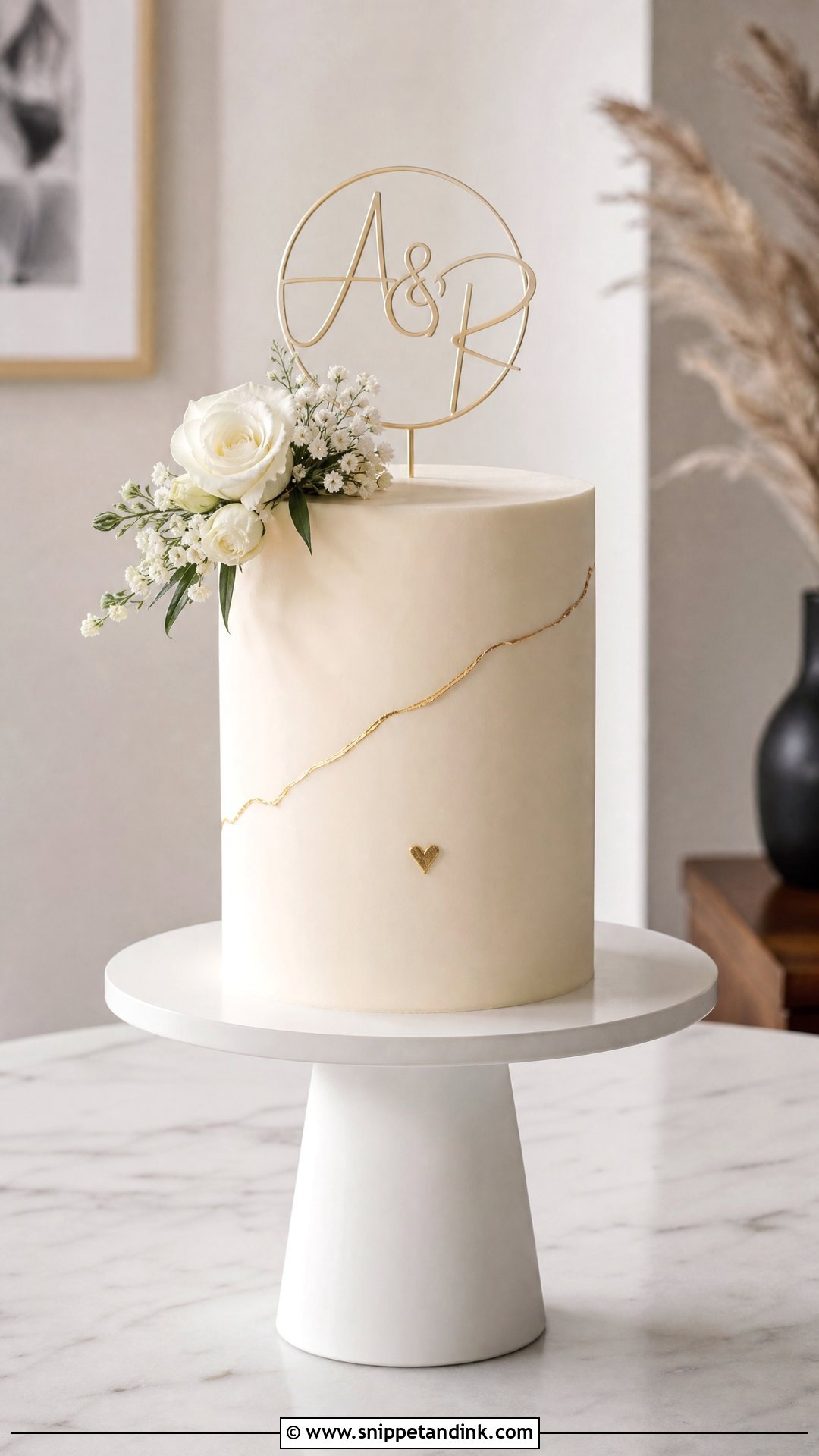 Minimalist Anniversary Cake - Snippet and Ink - 25 Unique Wedding Anniversary Cake Ideas