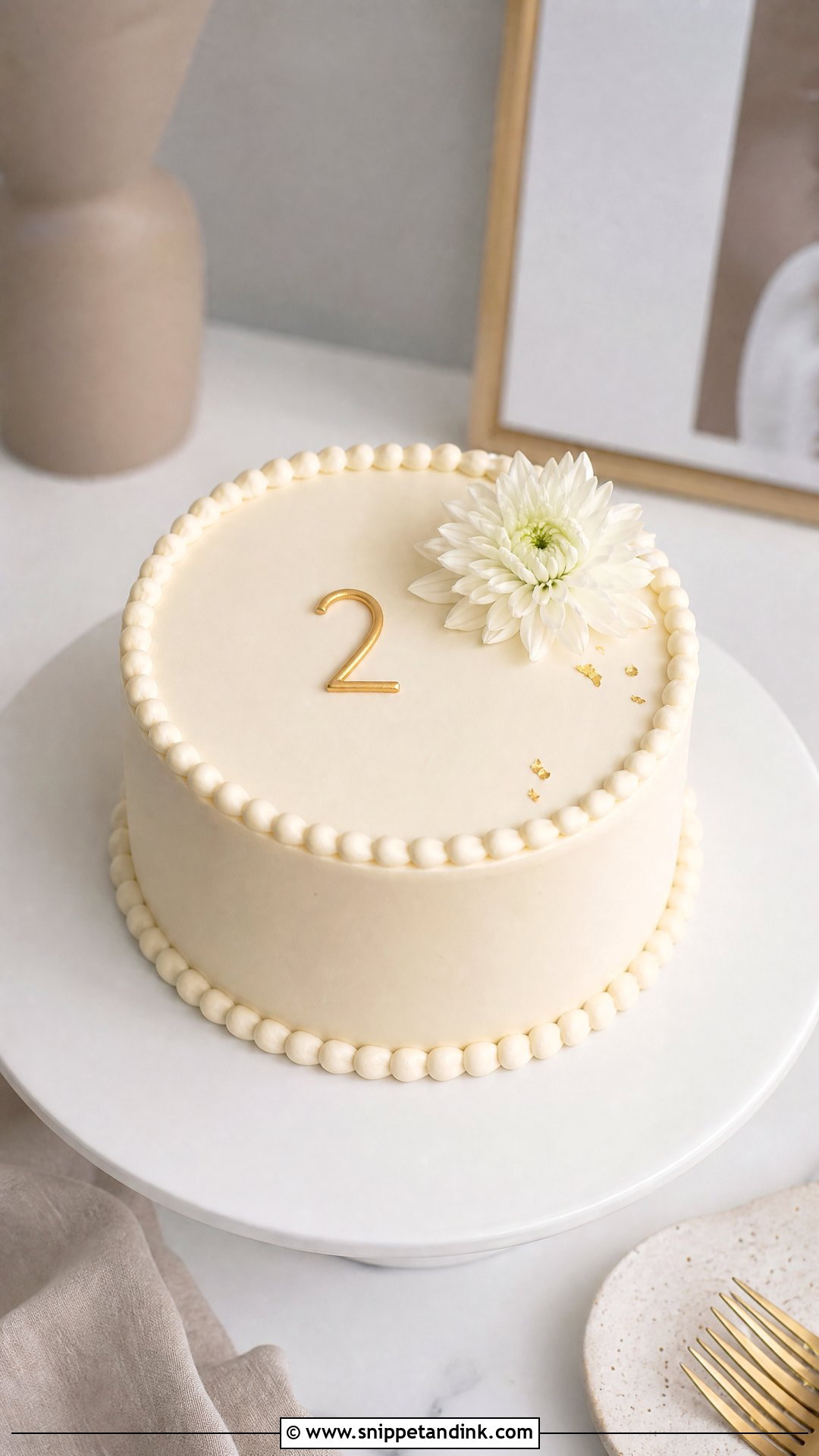 Minimalist Anniversary Cake - Snippet and Ink - 30 2 Year Anniversary Cake Ideas
