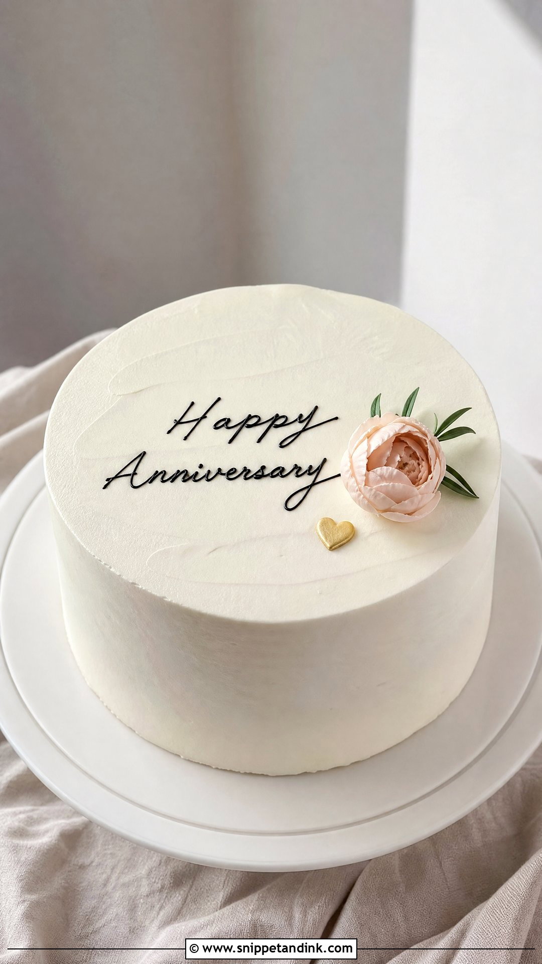 Minimalist Anniversary Cake - Snippet and Ink - 30 Cute Anniversary Cake Ideas