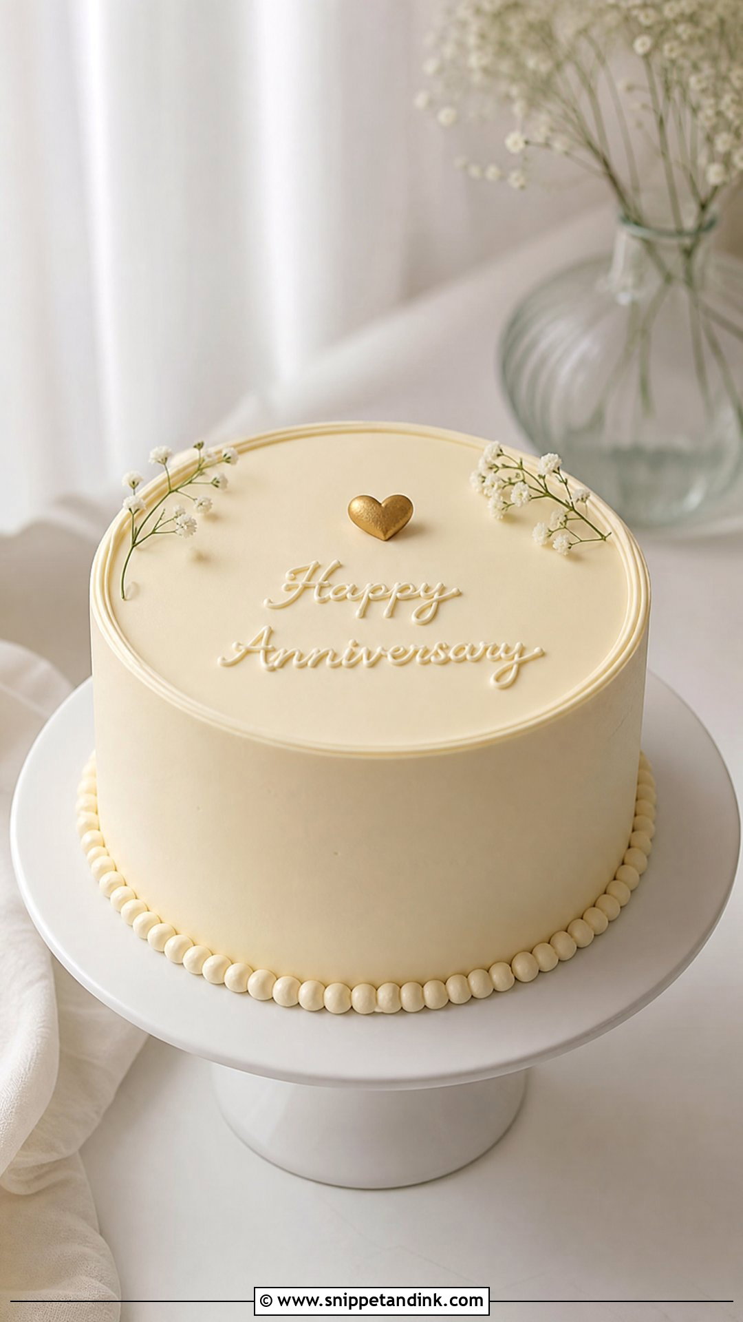 Minimalist Anniversary Cake - Snippet and Ink - 35 Happy Anniversary Cakes