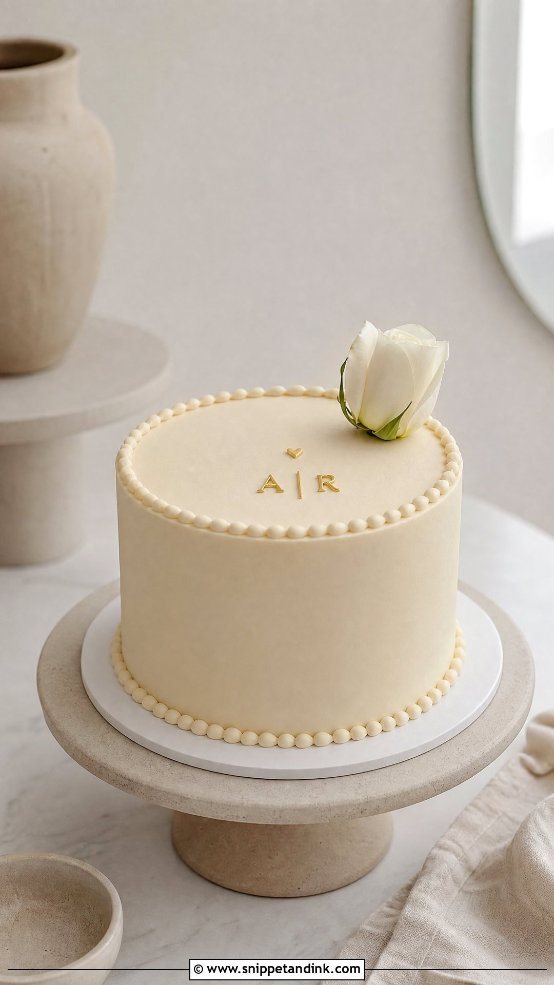 Minimalist Anniversary Cake - Snippet and Ink - 20 Simple Wedding Anniversary Cake Ideas
