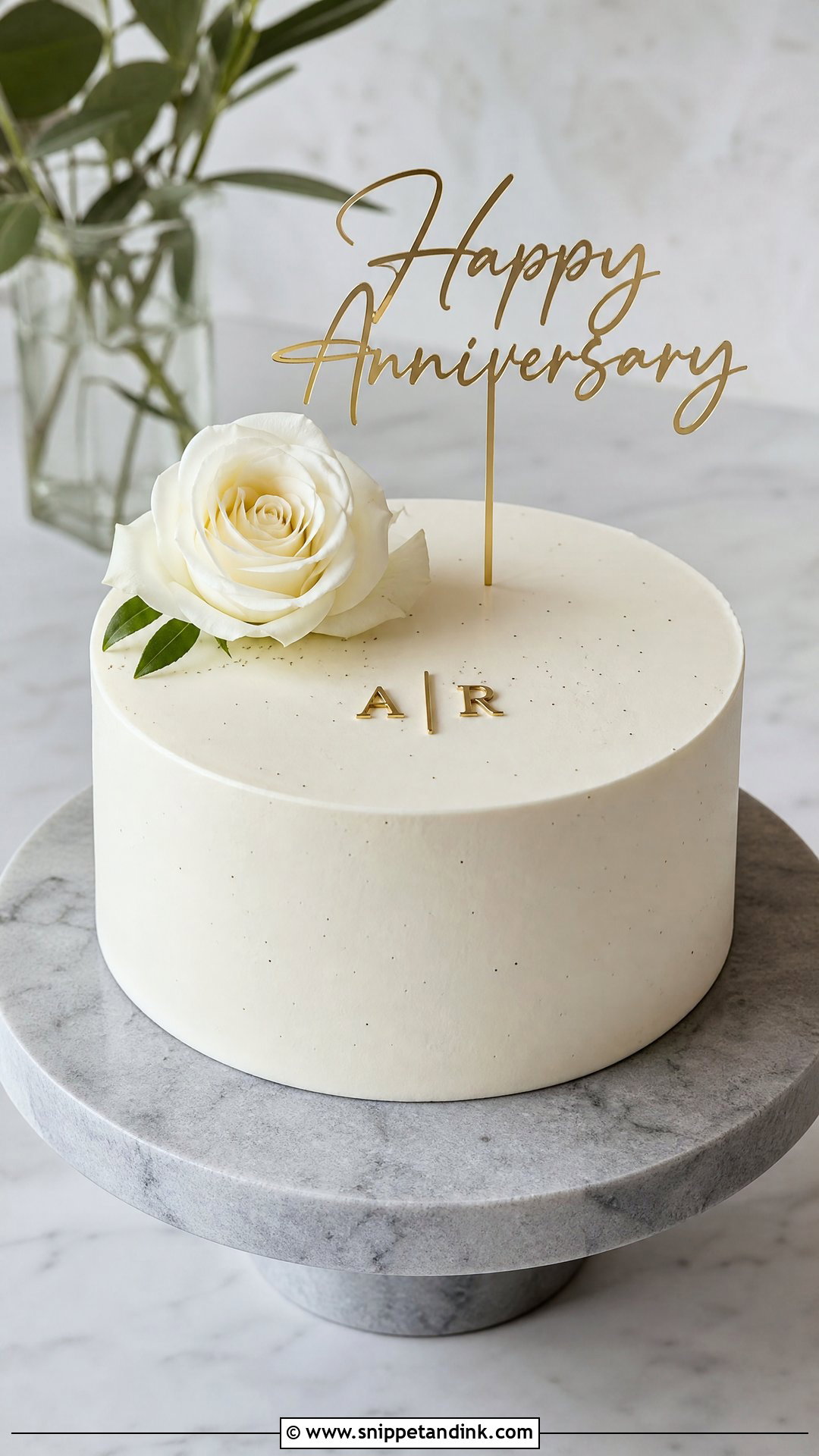 Minimalist Anniversary Cake - Snippet and Ink - 25 Happy Wedding Anniversary Cake Ideas