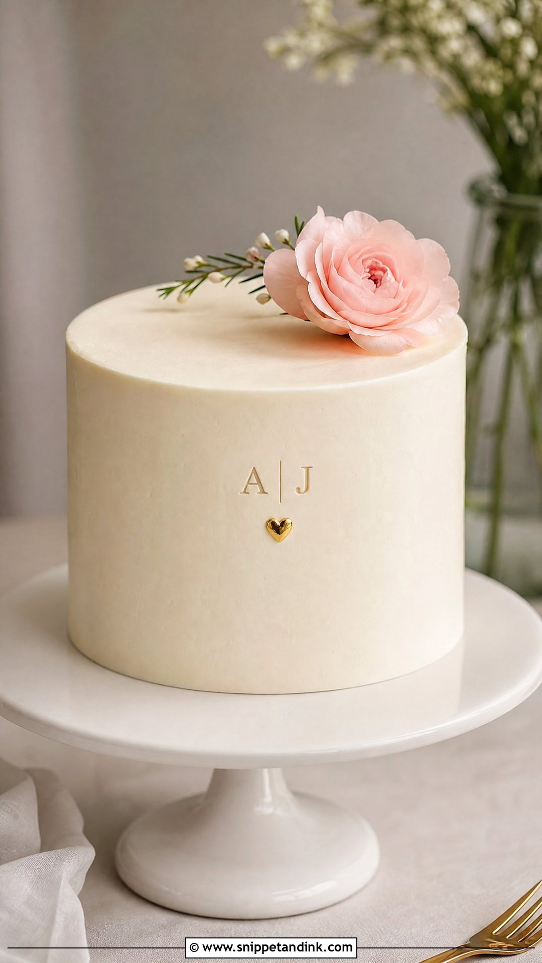 Minimalist Anniversary Cake - Snippet and Ink - 25 Love Anniversary Cake Ideas