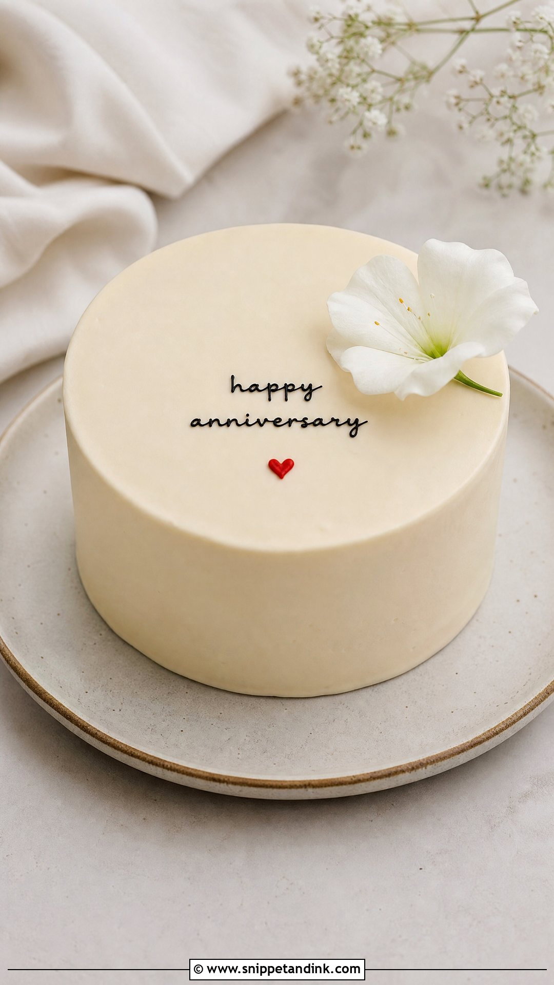 Minimalist Anniversary Cake - Snippet and Ink - 25 Simple Anniversary Cake Ideas
