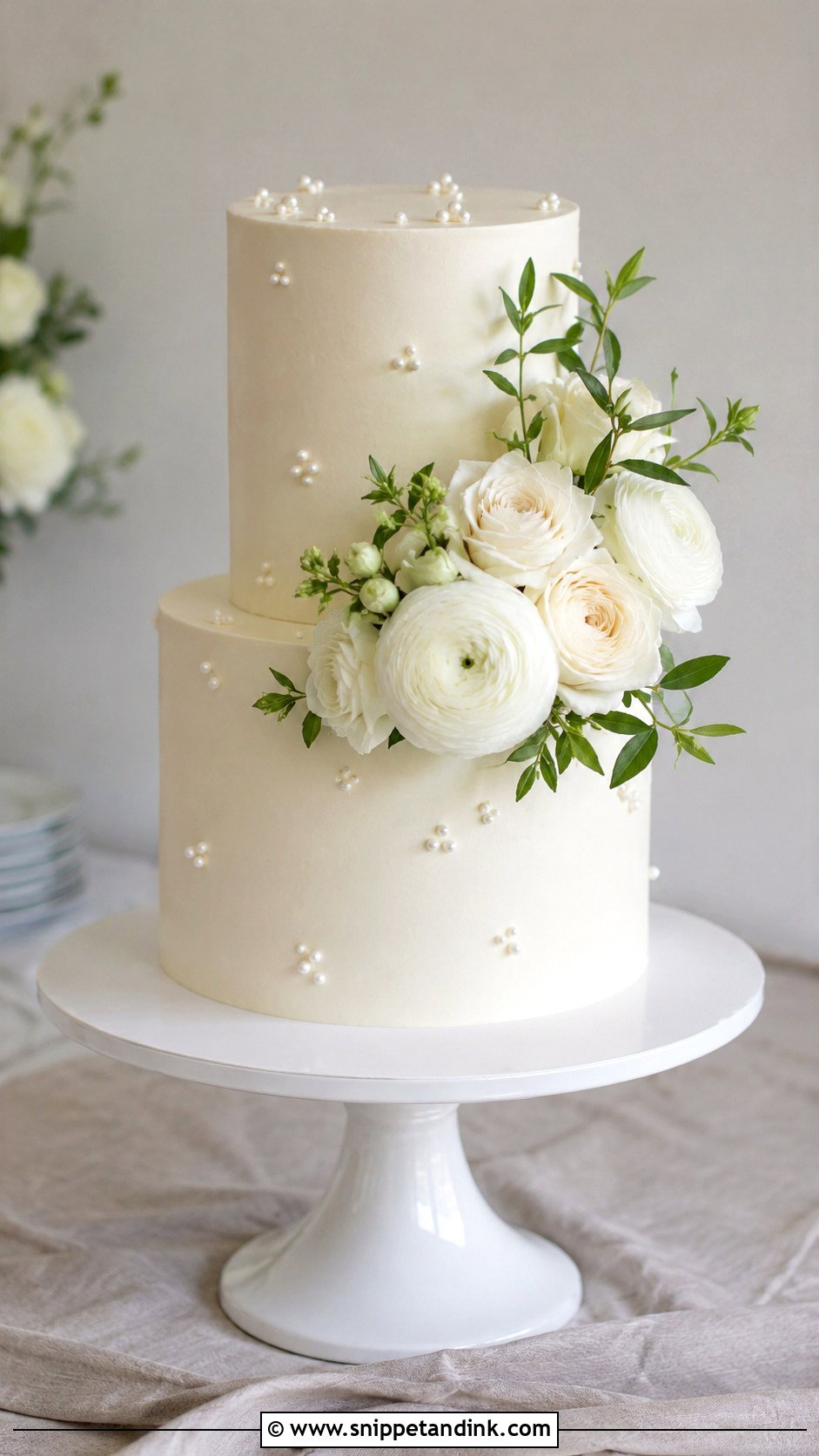 Minimalist Bouquet Wedding Cake - Snippet and Ink - 20 Bouquet Cake Design Ideas for Wedding