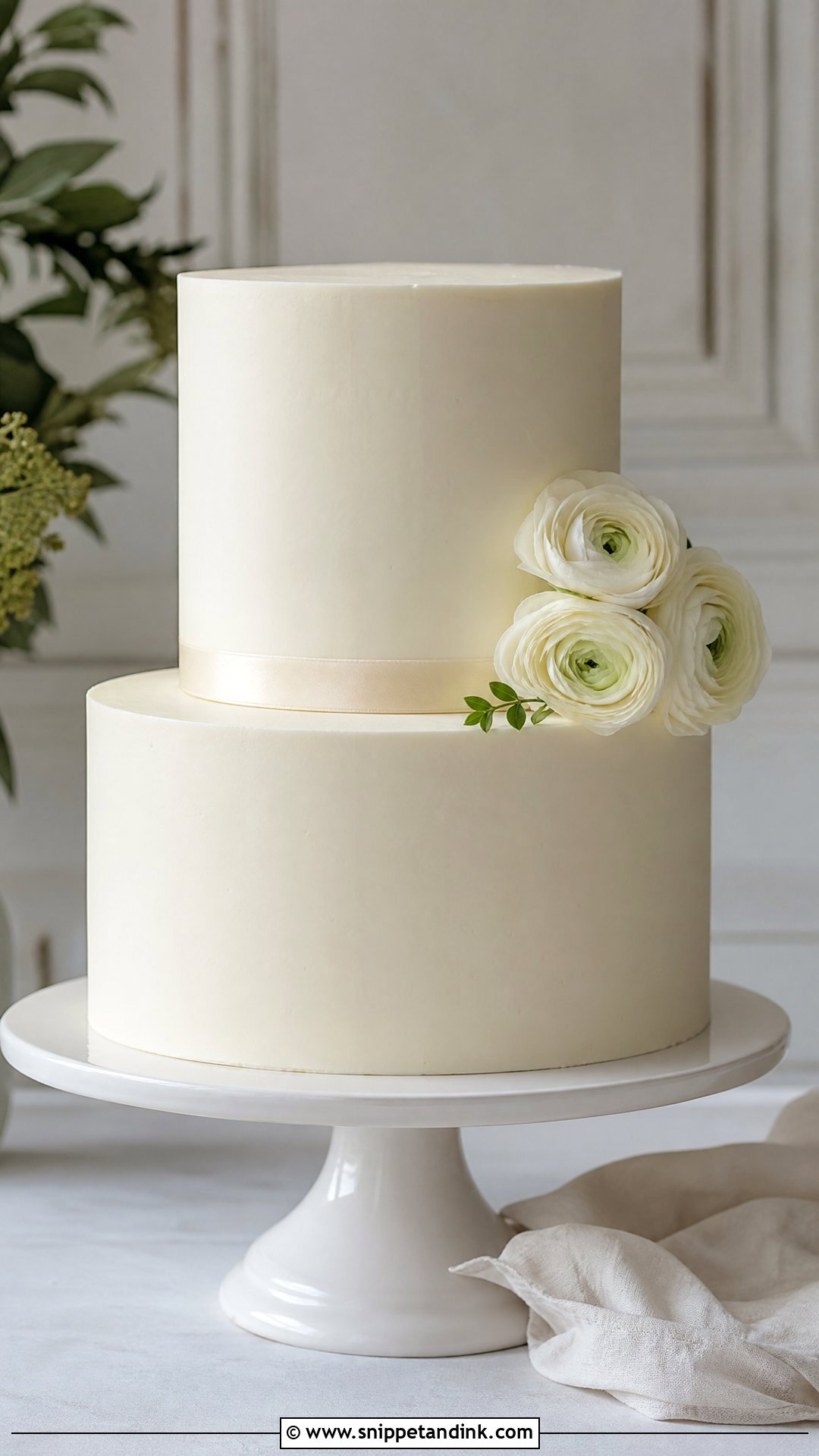 Minimalist Buttercream Wedding Cake - Snippet and Ink - 20 Trendy Wedding Cake Ideas