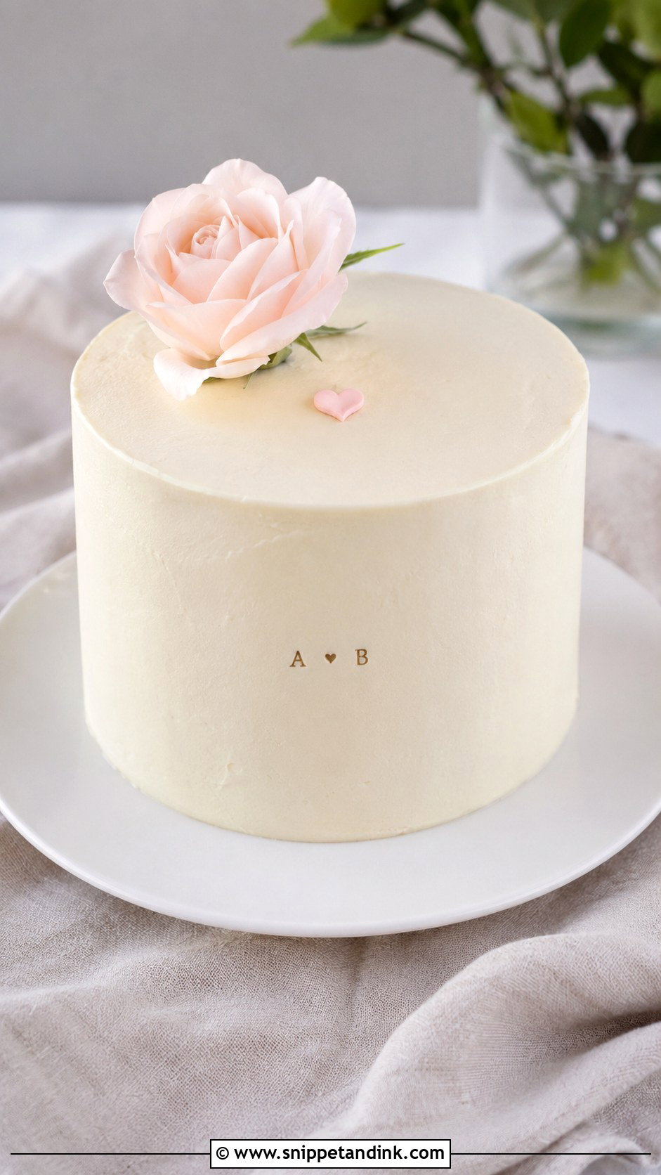 Minimalist Couple Cake - Snippet and Ink - 20 Couples Cake Ideas