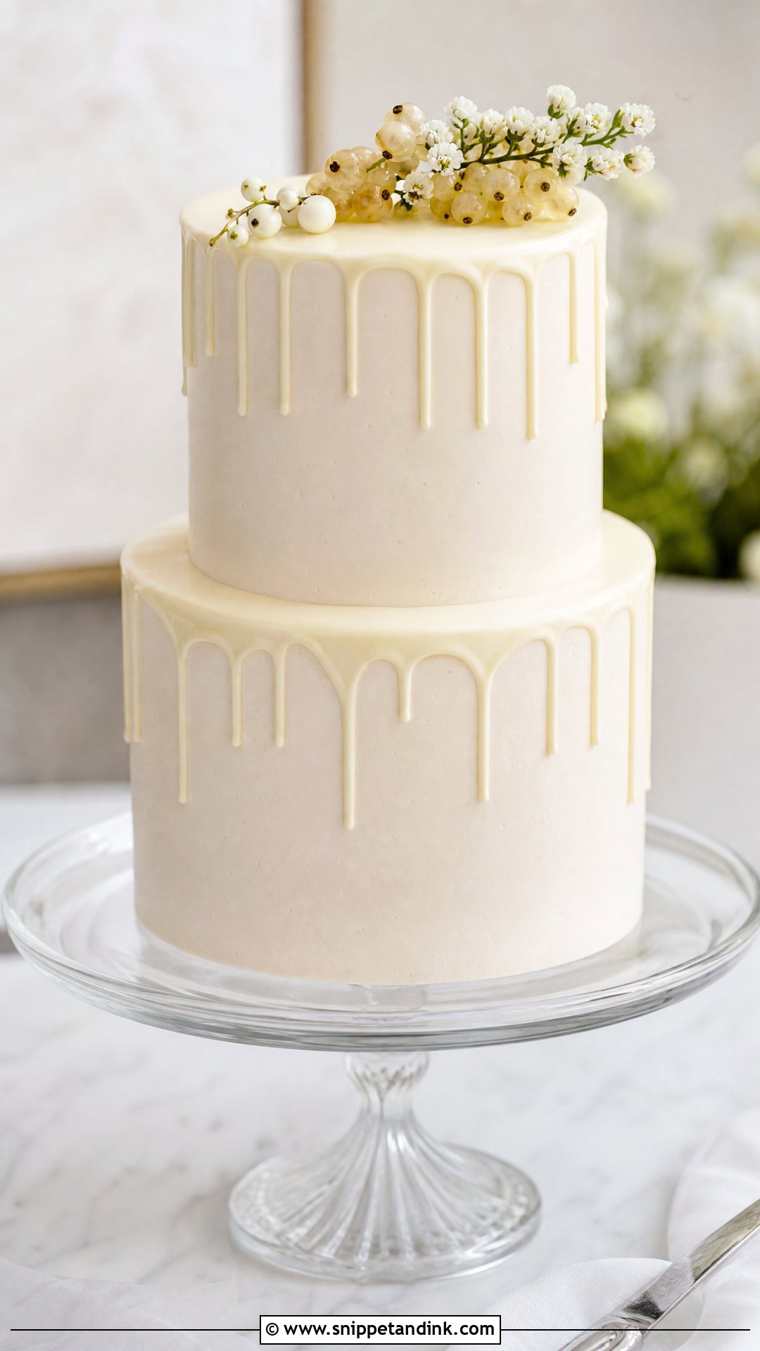 Minimalist Drip Wedding Cake - Snippet and Ink - 25 Minimalist Wedding Cake Ideas