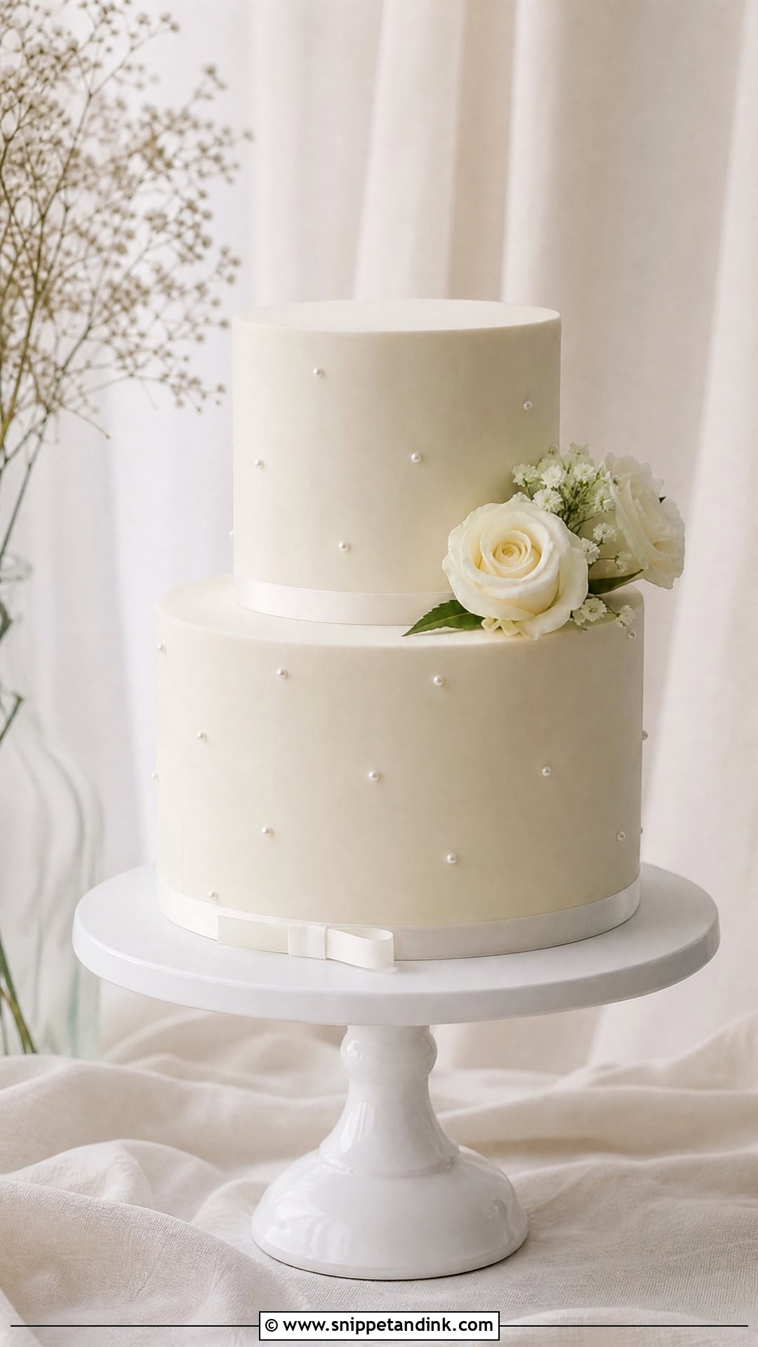 Minimalist Dummy Wedding Cake - Snippet and Ink - 25 Dummy Cake Ideas for Wedding