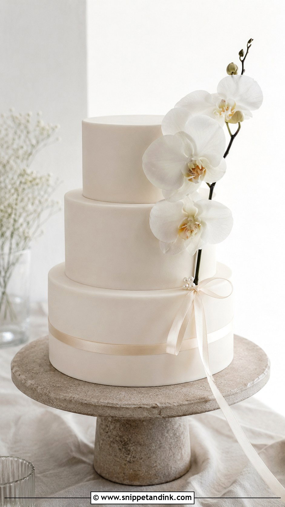Minimalist Dummy Wedding Cake - Snippet and Ink - 20 Dummy Cake Designs for Wedding
