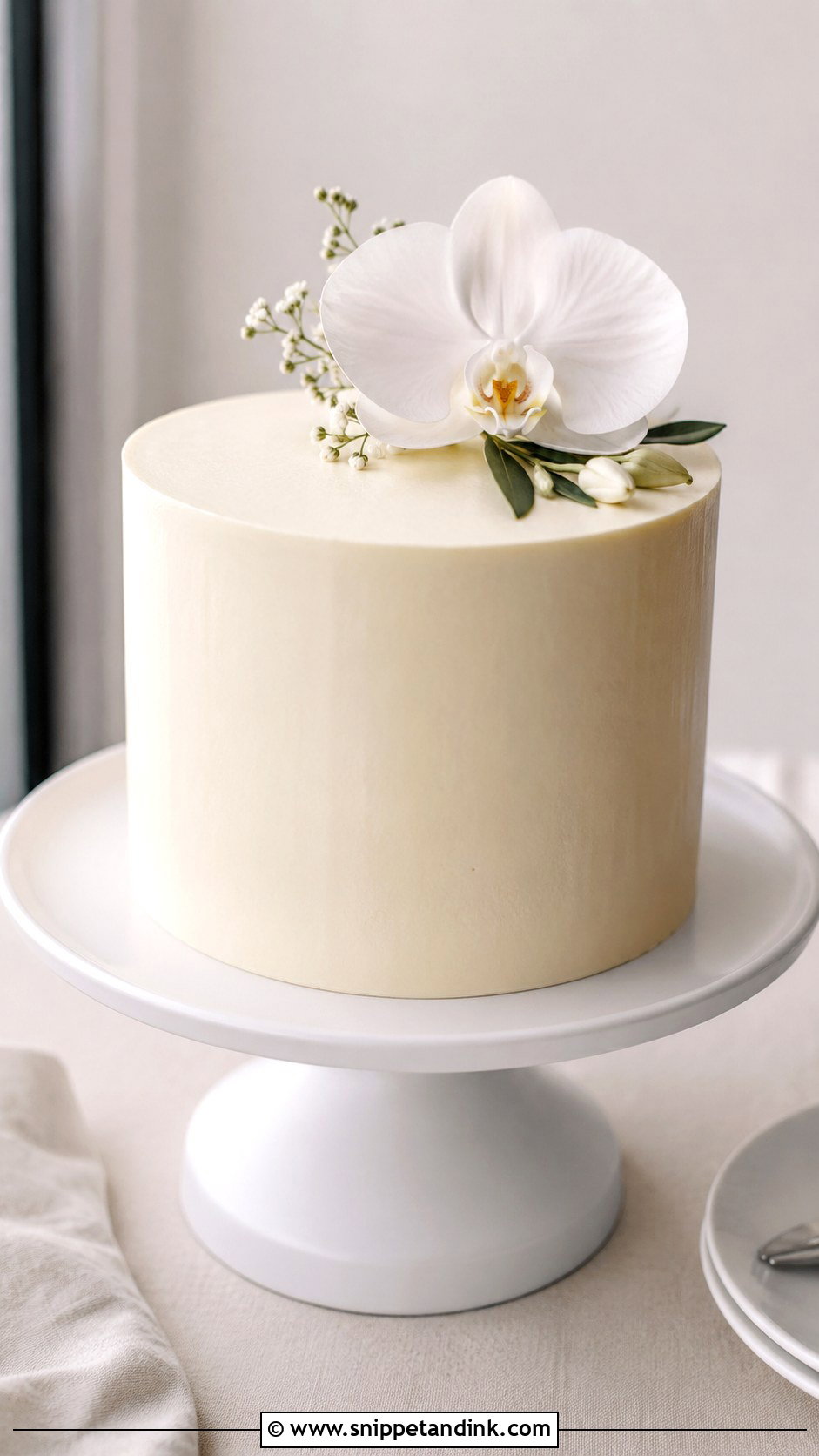 Minimalist Flower Wedding Cake - Snippet and Ink - 20 Flower Wedding Cake Ideas