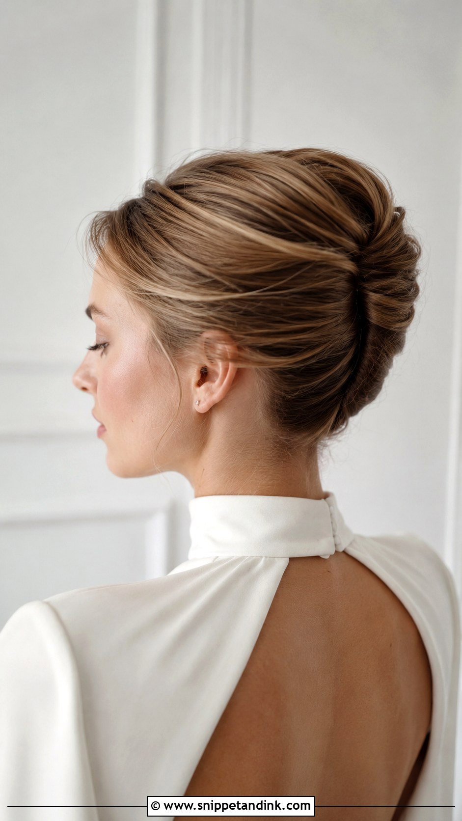 Minimalist French Twist Wedding Hair - Snippet and Ink - 15 Minimalist Wedding Hair Ideas