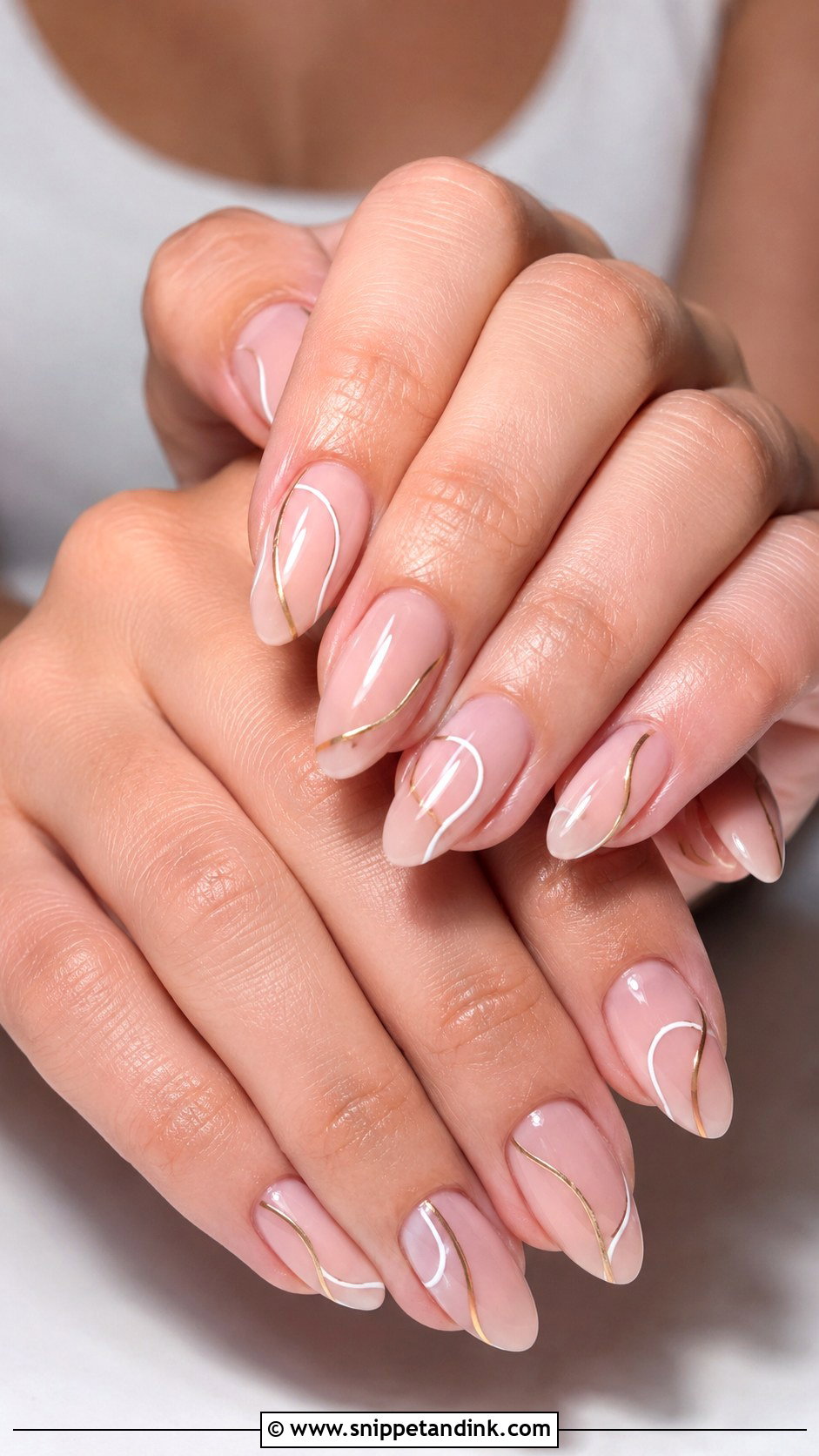 Minimalist Line Wedding Nails - Snippet and Ink - 20 Wedding Nails 2025 Trends