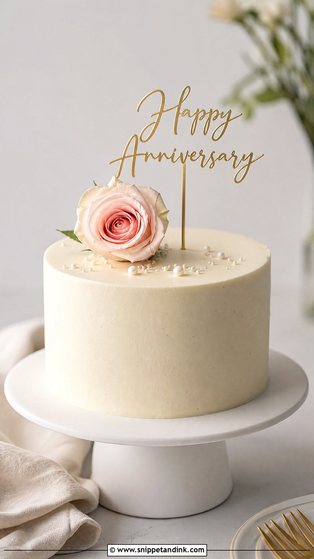 Minimalist Marriage Anniversary Cake - Snippet and Ink - 20 Marriage Anniversary Cakes