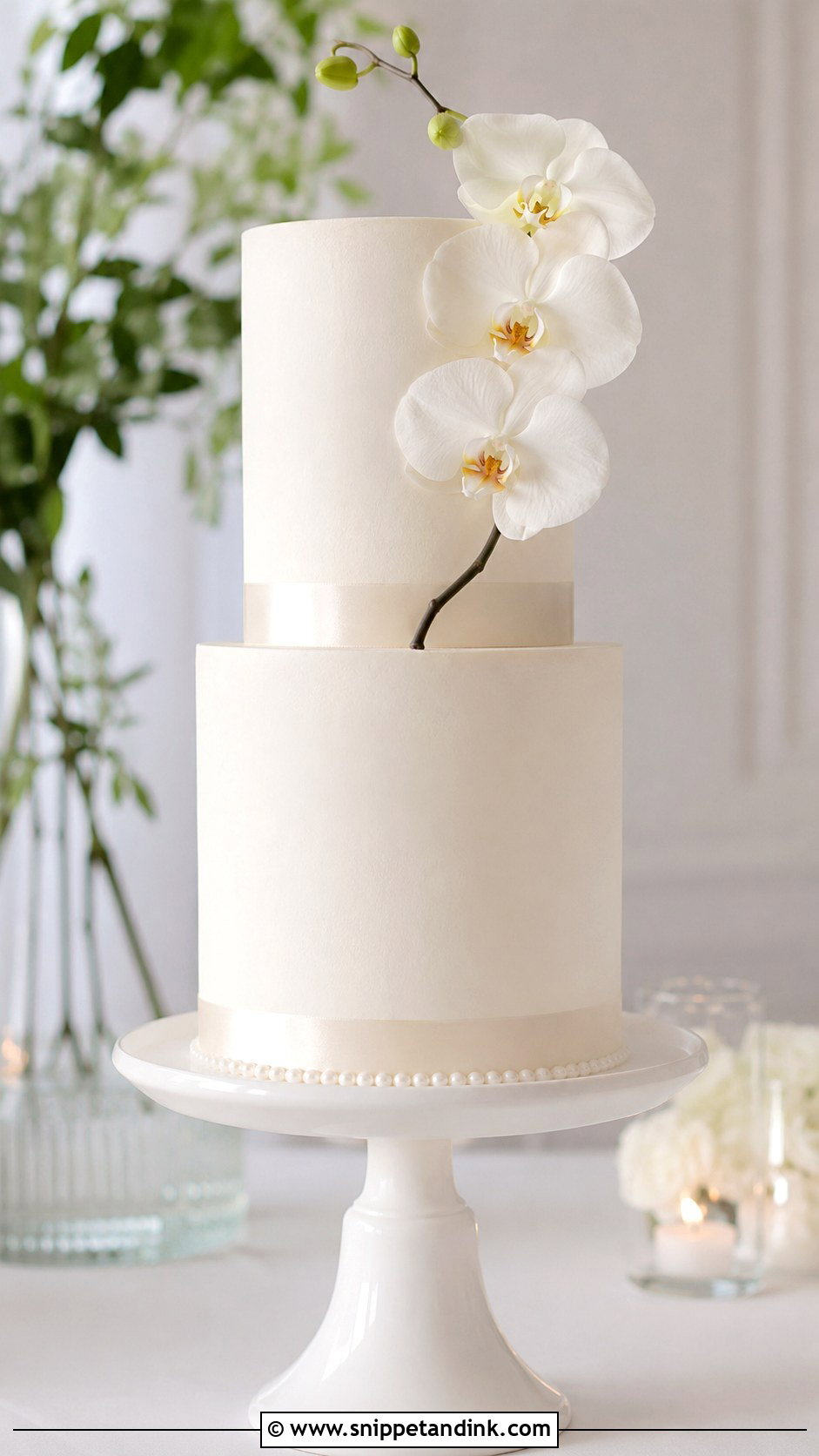 Minimalist Stacked Wedding Cake - Snippet and Ink - 20 Stacking Wedding Cakes Ideas