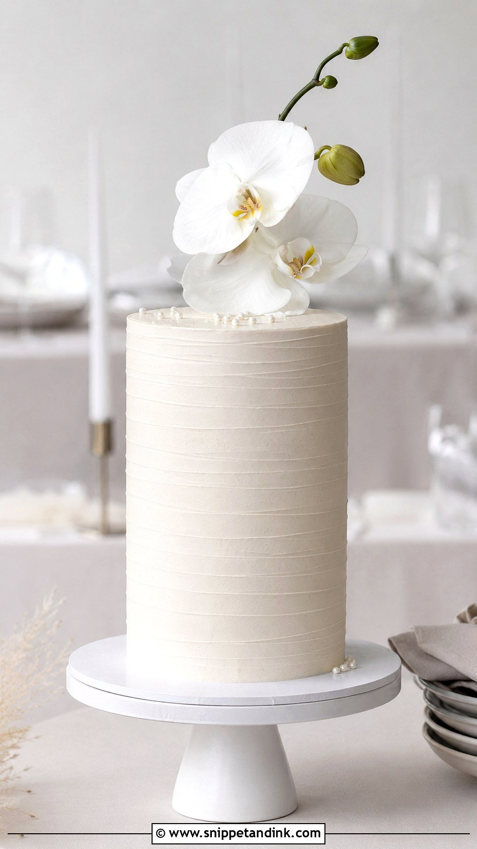 Minimalist Striped Wedding Cake - Snippet and Ink - 20 Striped Wedding Cake Ideas
