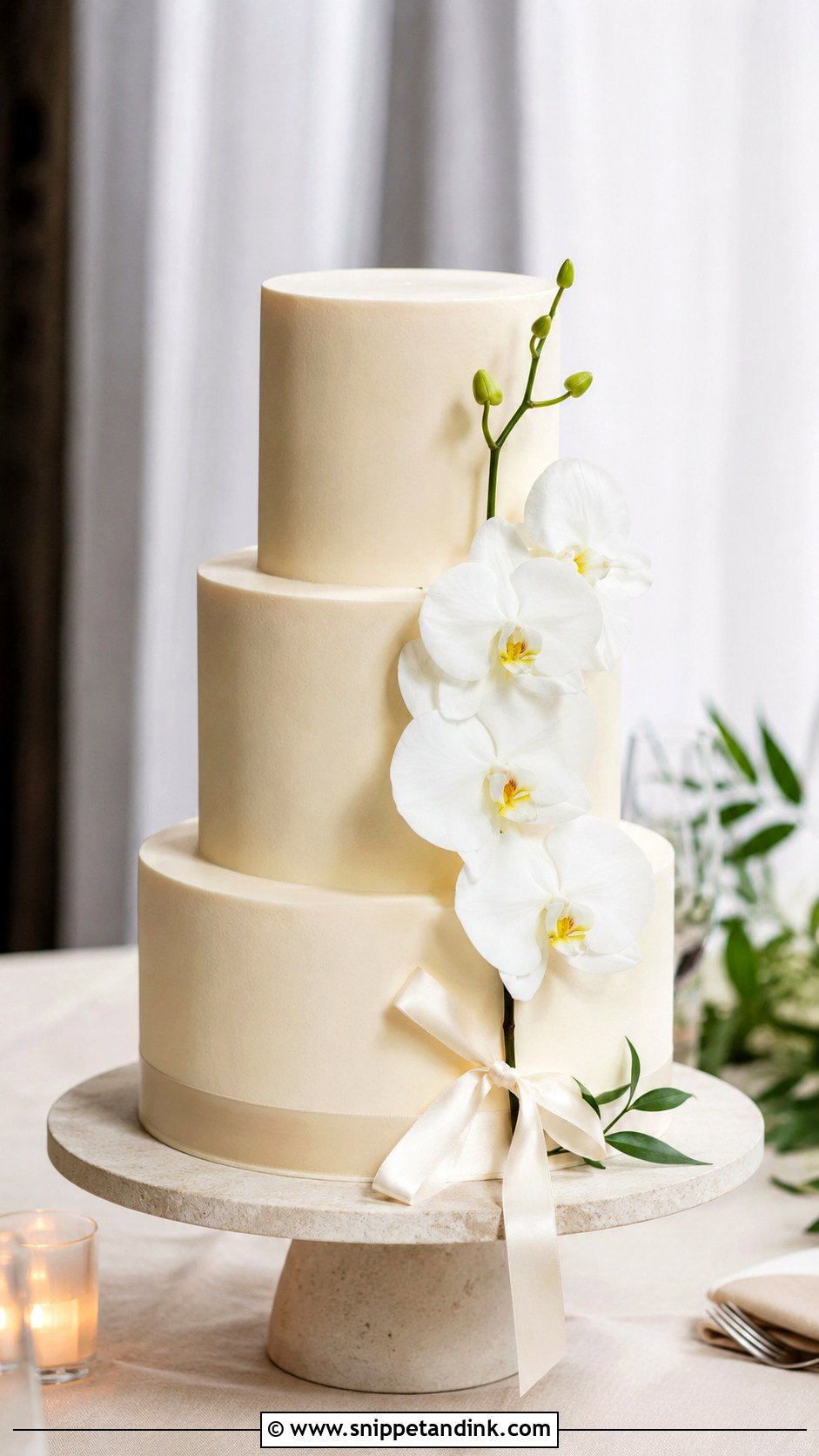 Minimalist Tiered Wedding Cake - Snippet and Ink - 30 Tiered Wedding Cakes