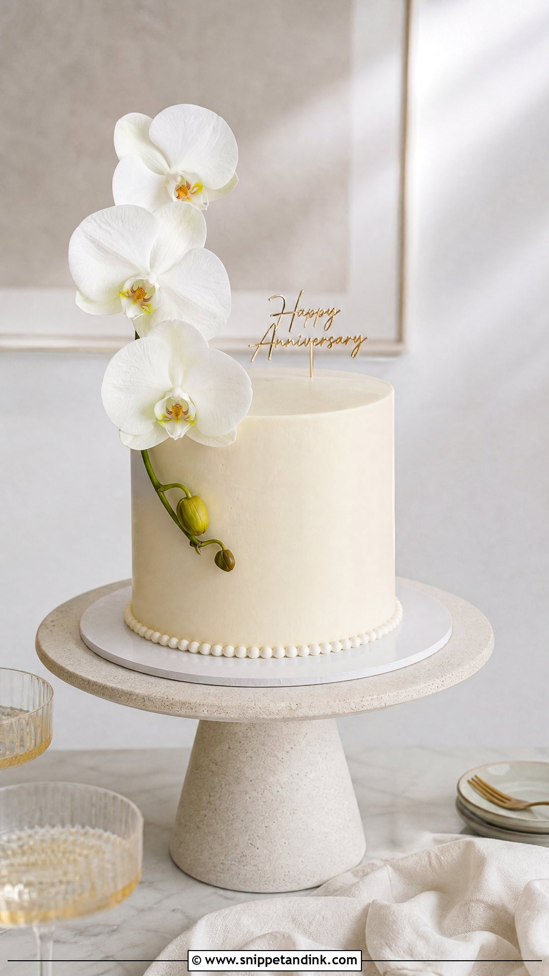 Minimalist Wedding Anniversary Cake - Snippet and Ink - 30 Wedding Anniversary Cake Design Ideas