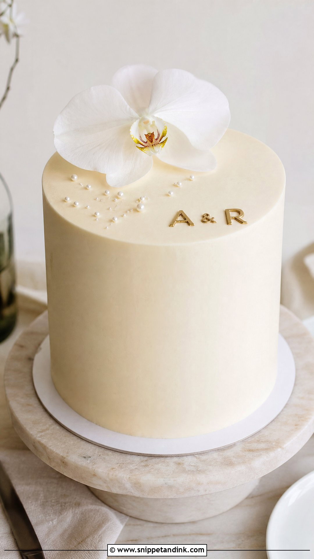 Minimalist Wedding Anniversary Cake - Snippet and Ink - 30 Wedding Anniversary Cakes