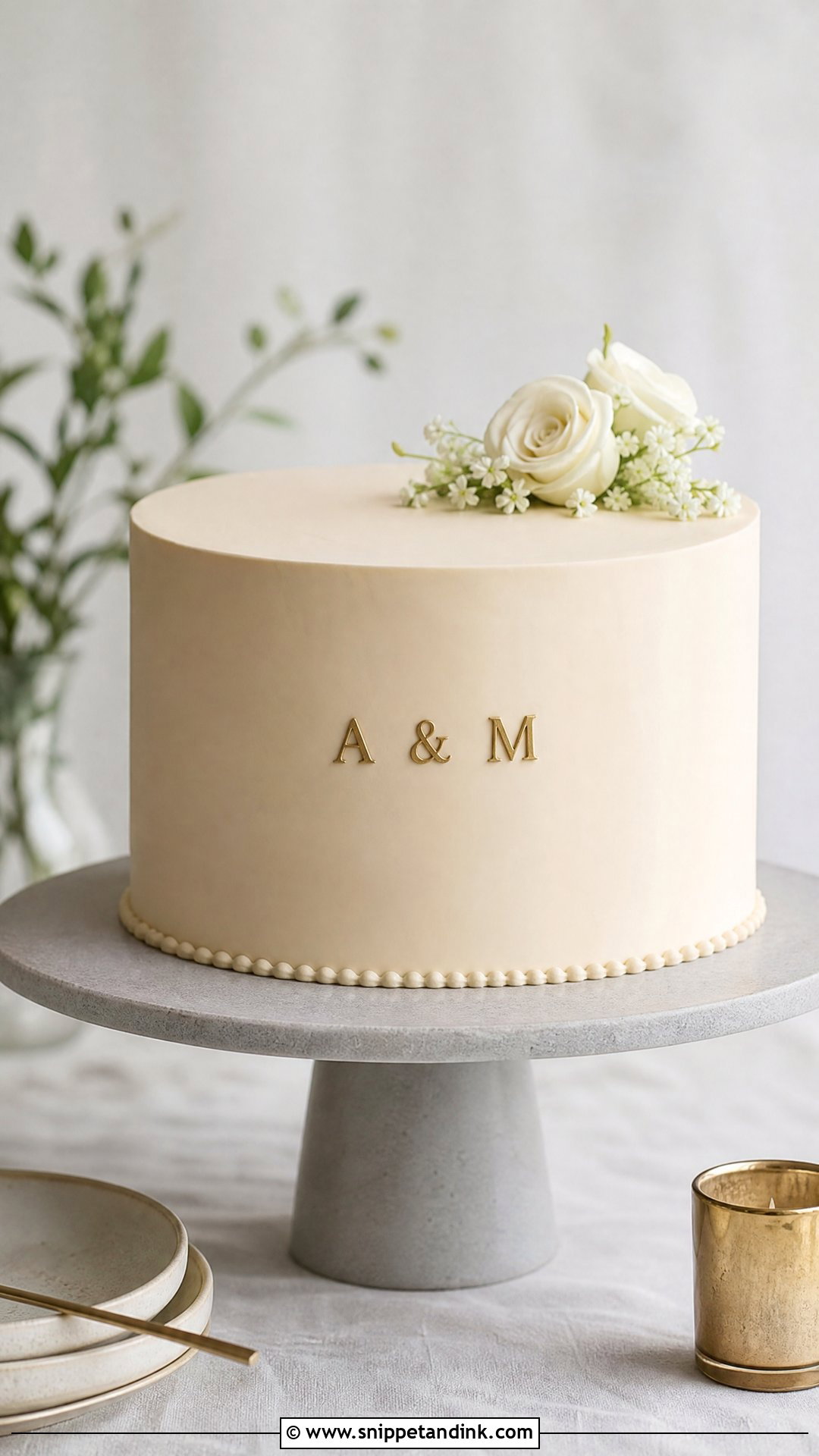 Minimalist Wedding Anniversary Cake - Snippet and Ink - 20 Simple Wedding Anniversary Cake Design Ideas