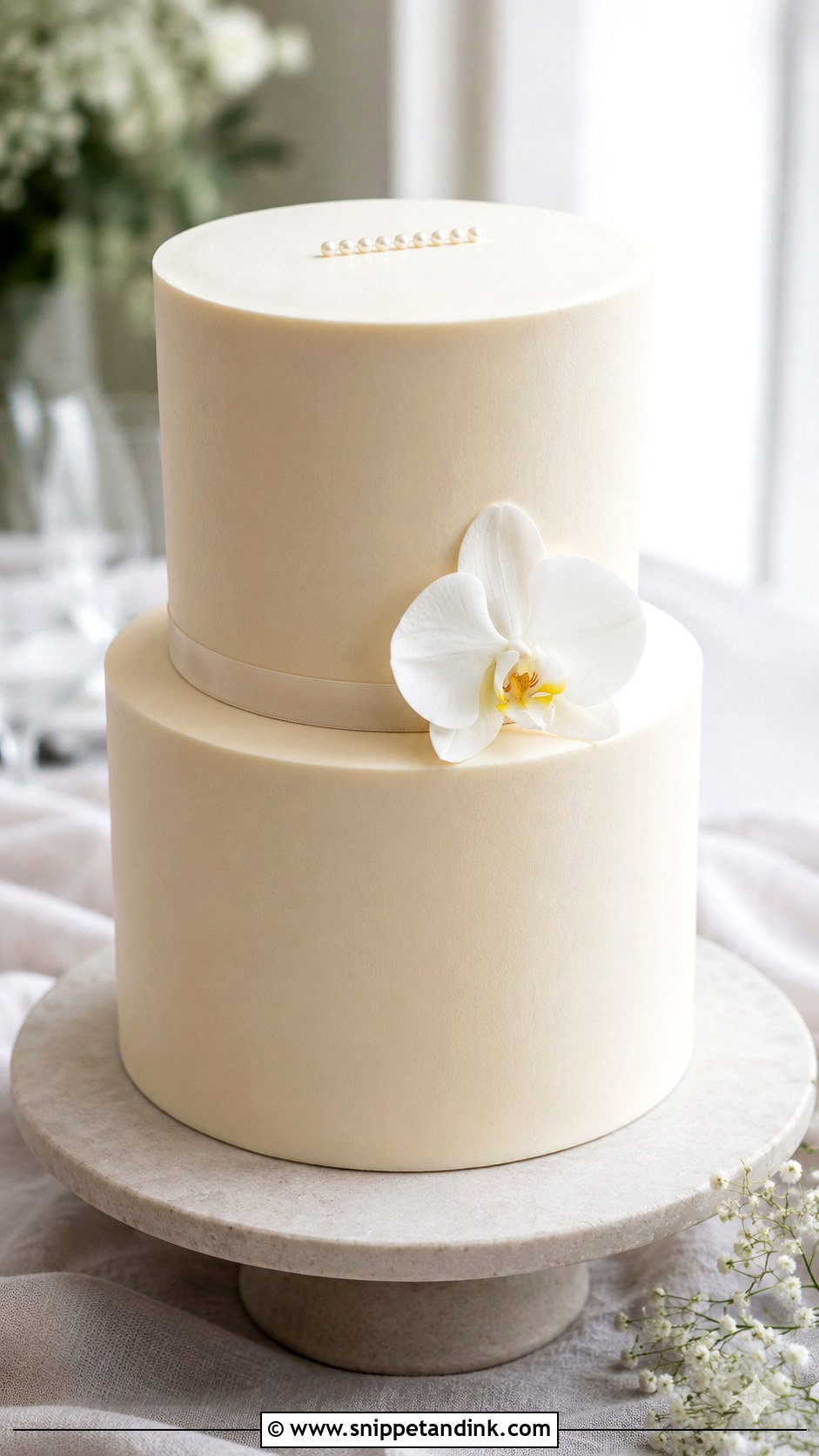 Minimalist Wedding Cake - Snippet and Ink - 20 Popular Cake Designs for Wedding