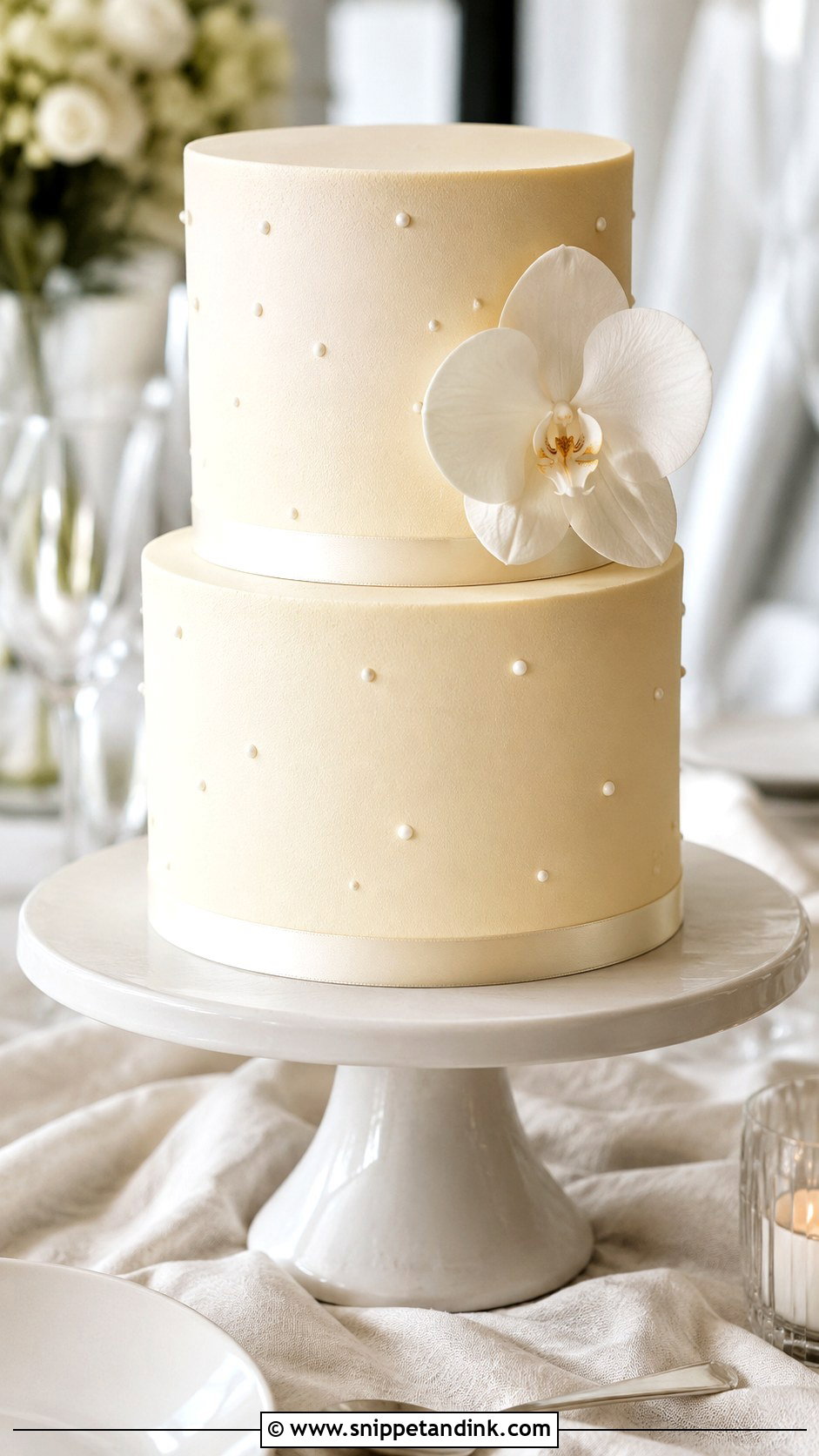 Minimalist Wedding Cake - Snippet and Ink - 20 Pretty Cakes for Wedding