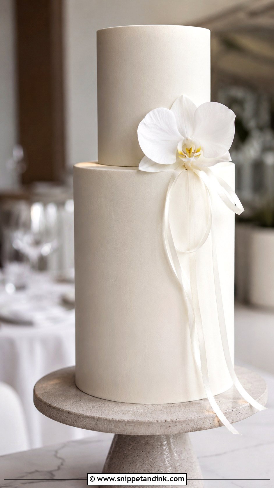 Minimalist Wedding Cake - Snippet and Ink - 20 Simple Deco Cake Ideas for Wedding