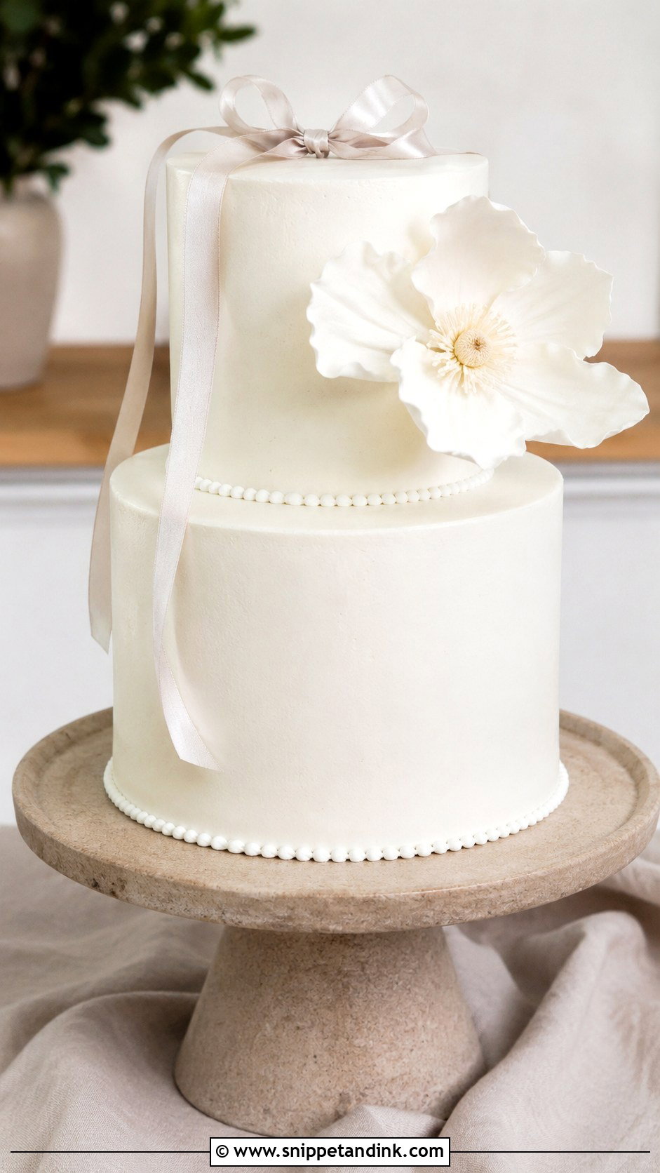 Minimalist Wedding Cake - Snippet and Ink - 20 Custom Cake Designs for Wedding