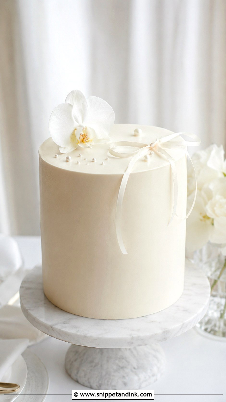 Minimalist Wedding Cake - Snippet and Ink - 20 Simple Wedding Cake Decor Ideas