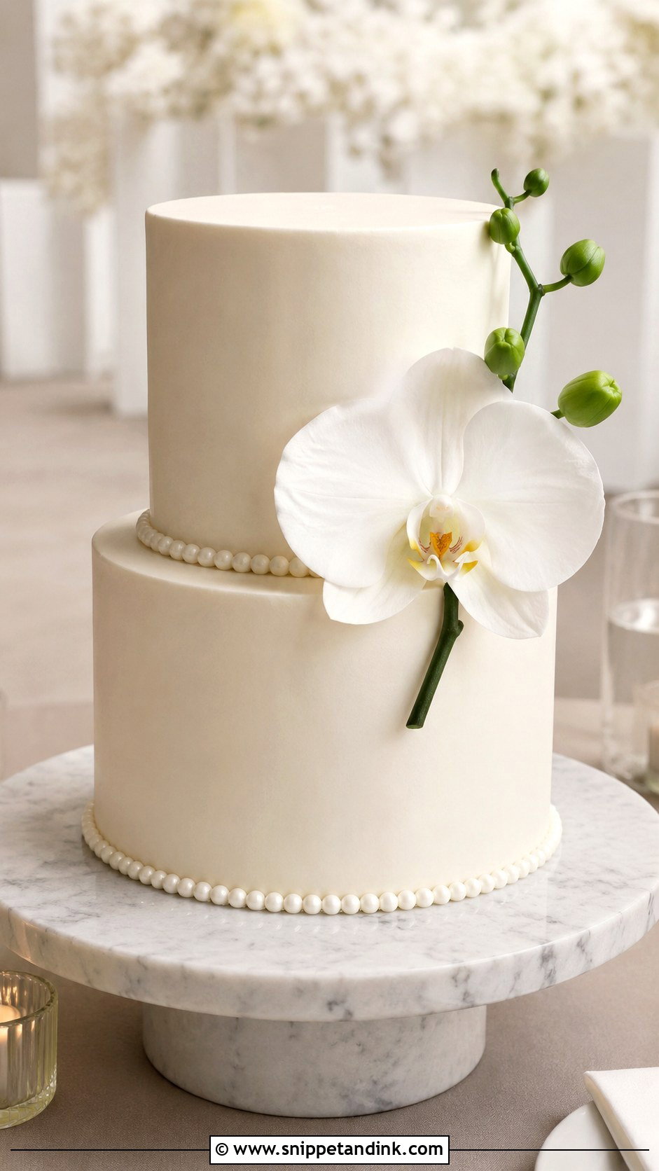 Minimalist Wedding Cake - Snippet and Ink - 20 Sophisticated Wedding Cake Ideas